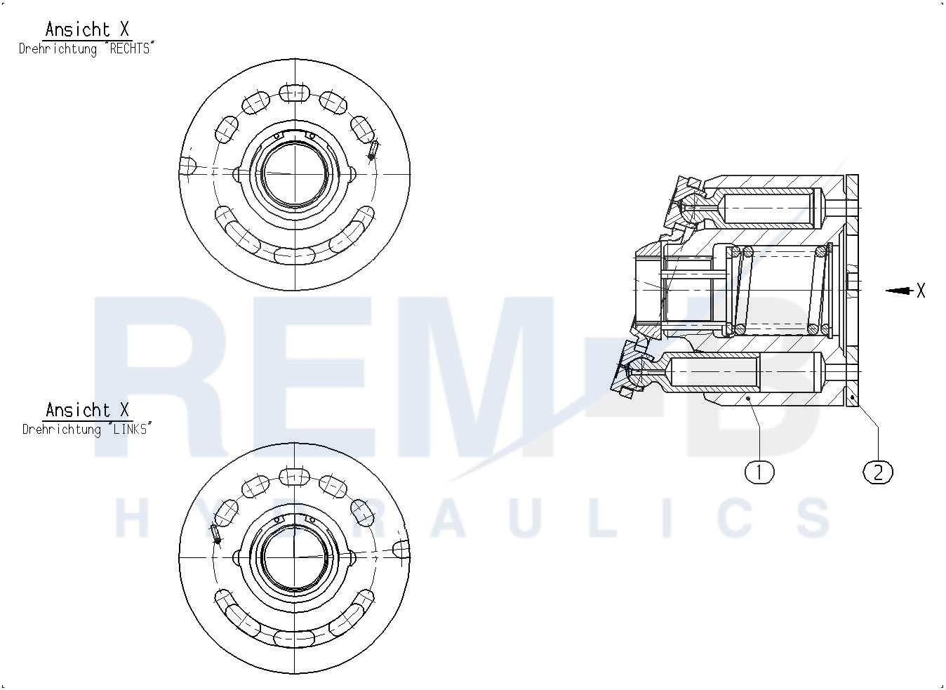 ROTARY GROUP A10V28 RH (OLD R910947781)