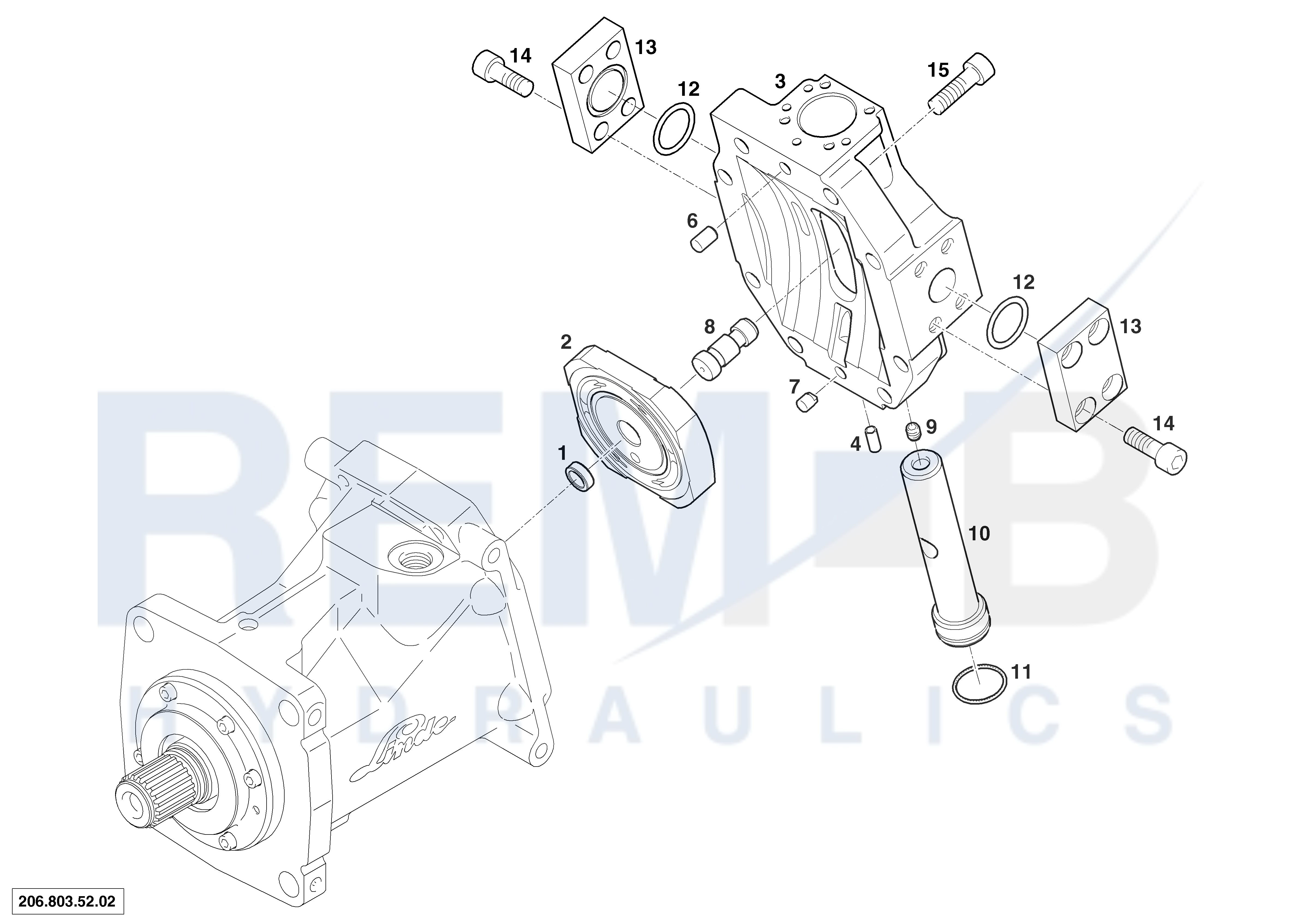 REAR COVER AND ADJUSTING PISTON