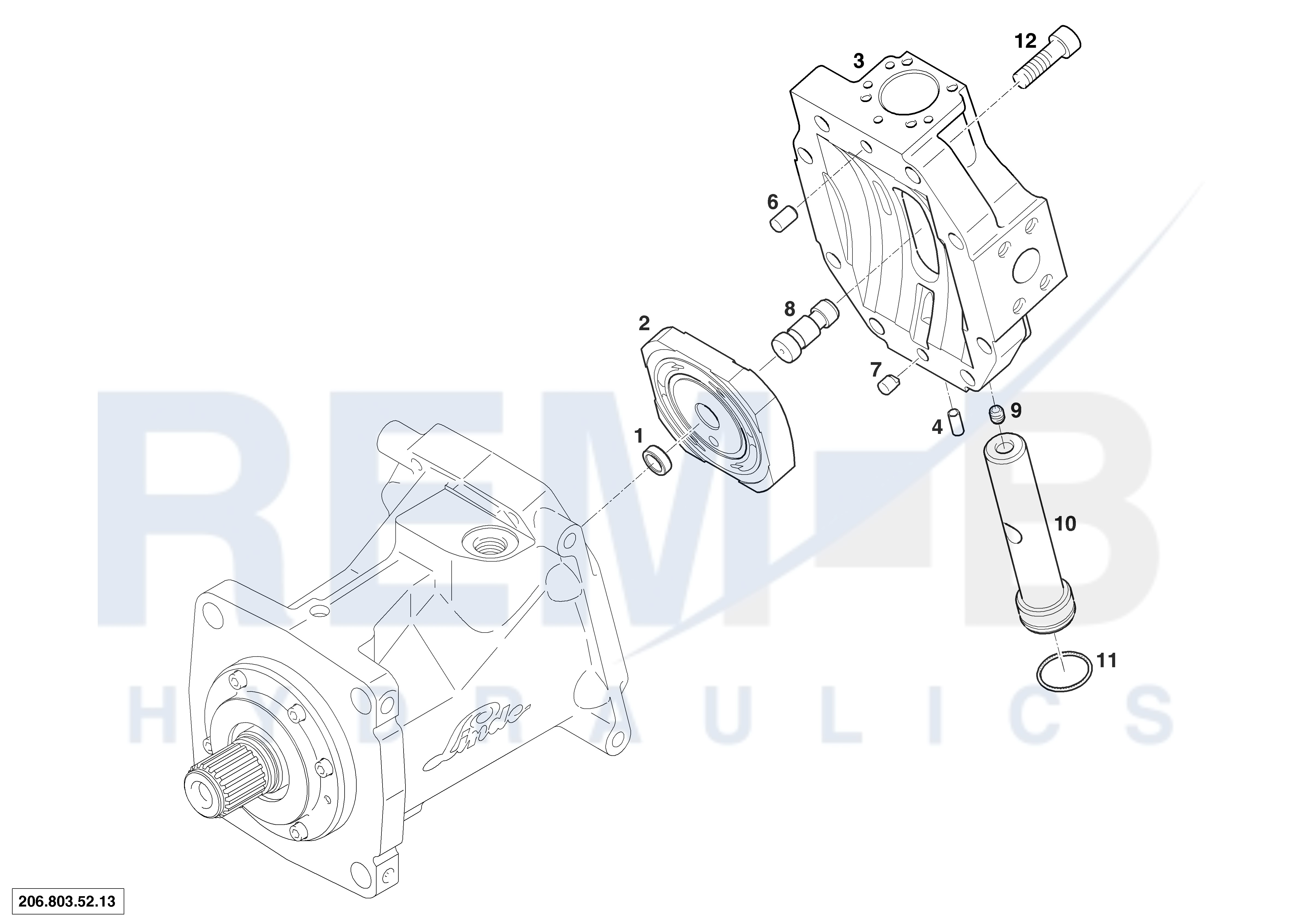 REAR COVER AND ADJUSTING PISTON