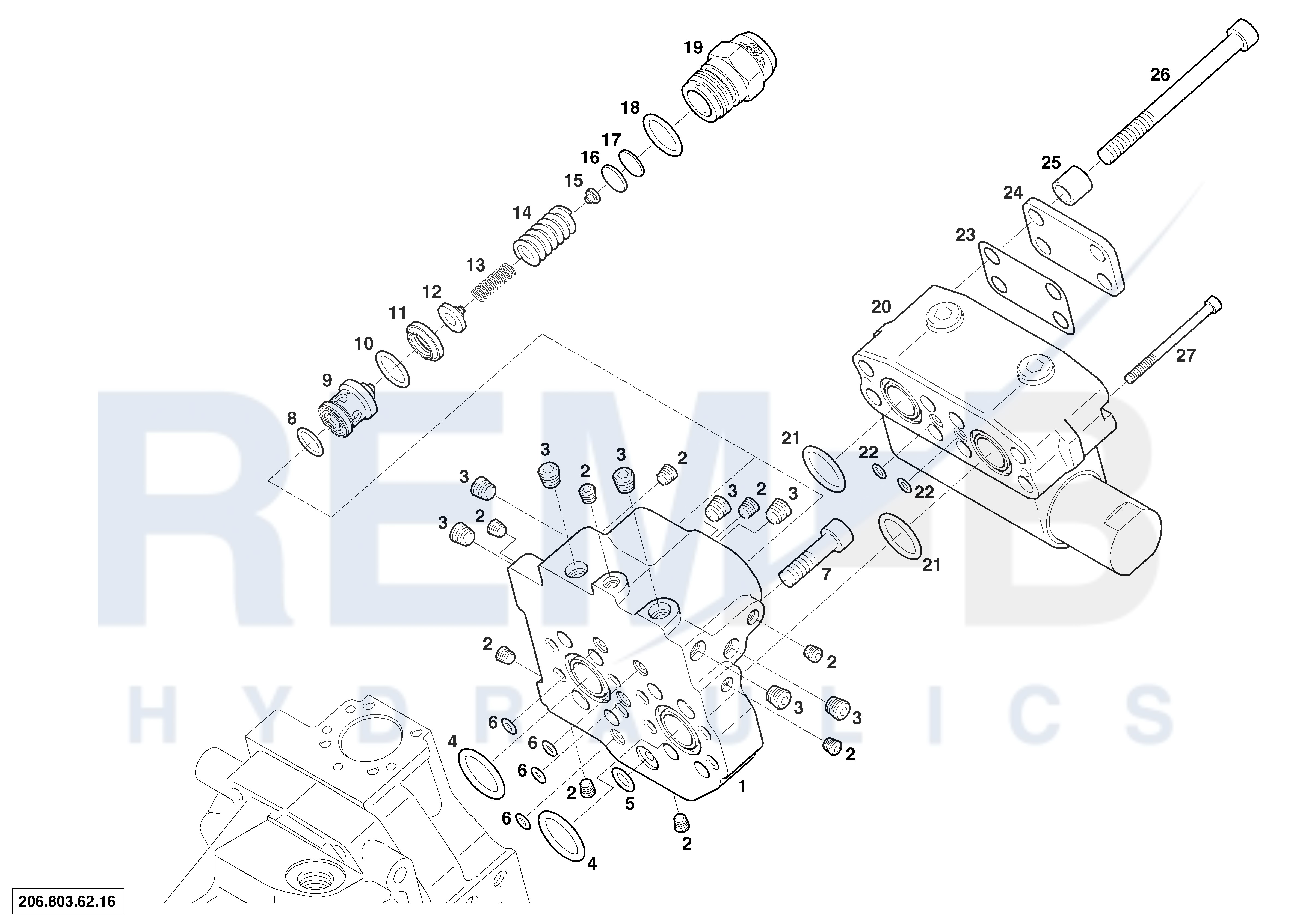 INTERMEDIATE PLATE AND BRAKE VALVE