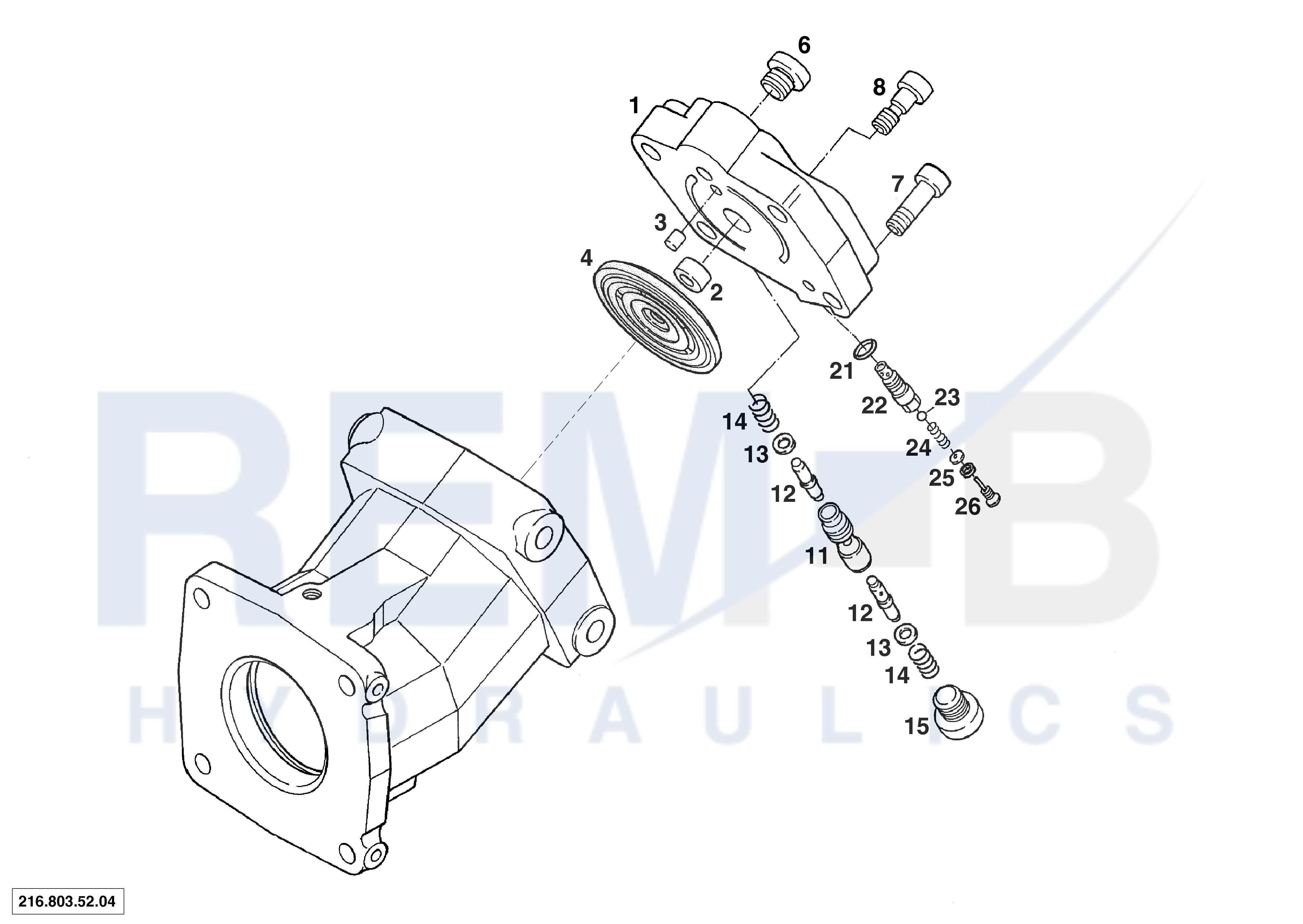 REAR COVER AND OUTLET VALVE