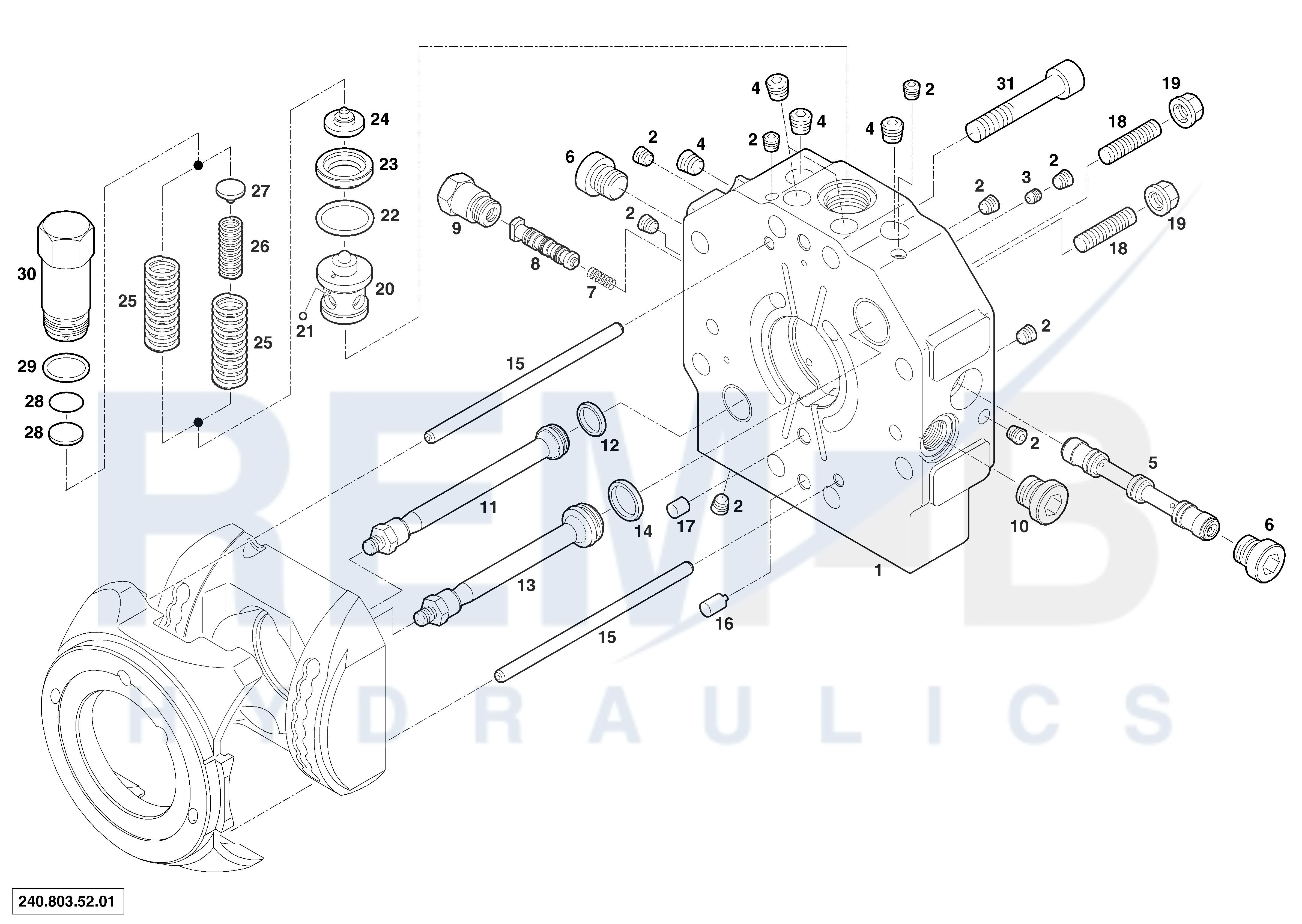 PORT PLATE HOUSING AND VALVES