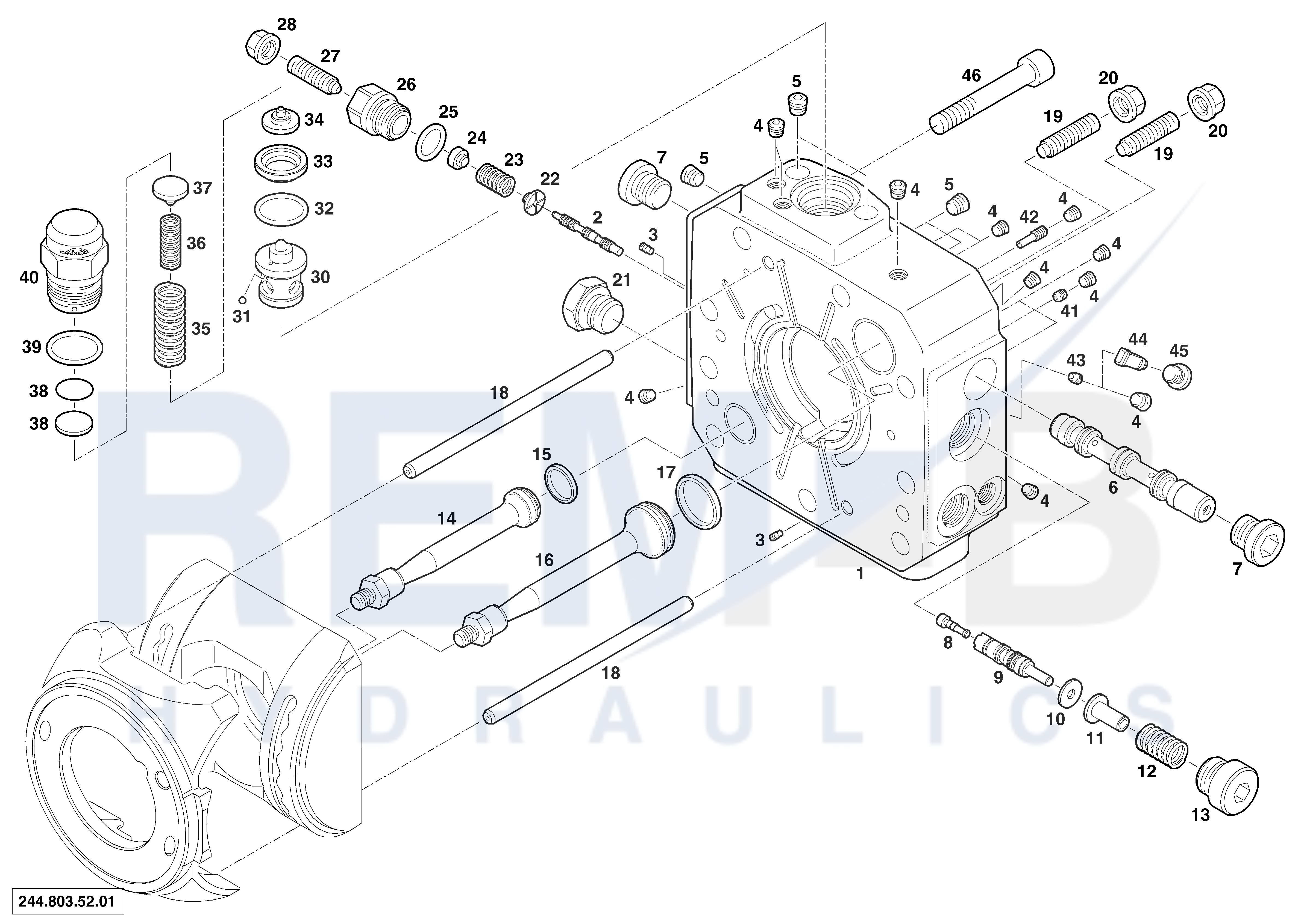 PORT PLATE HOUSING AND VALVES