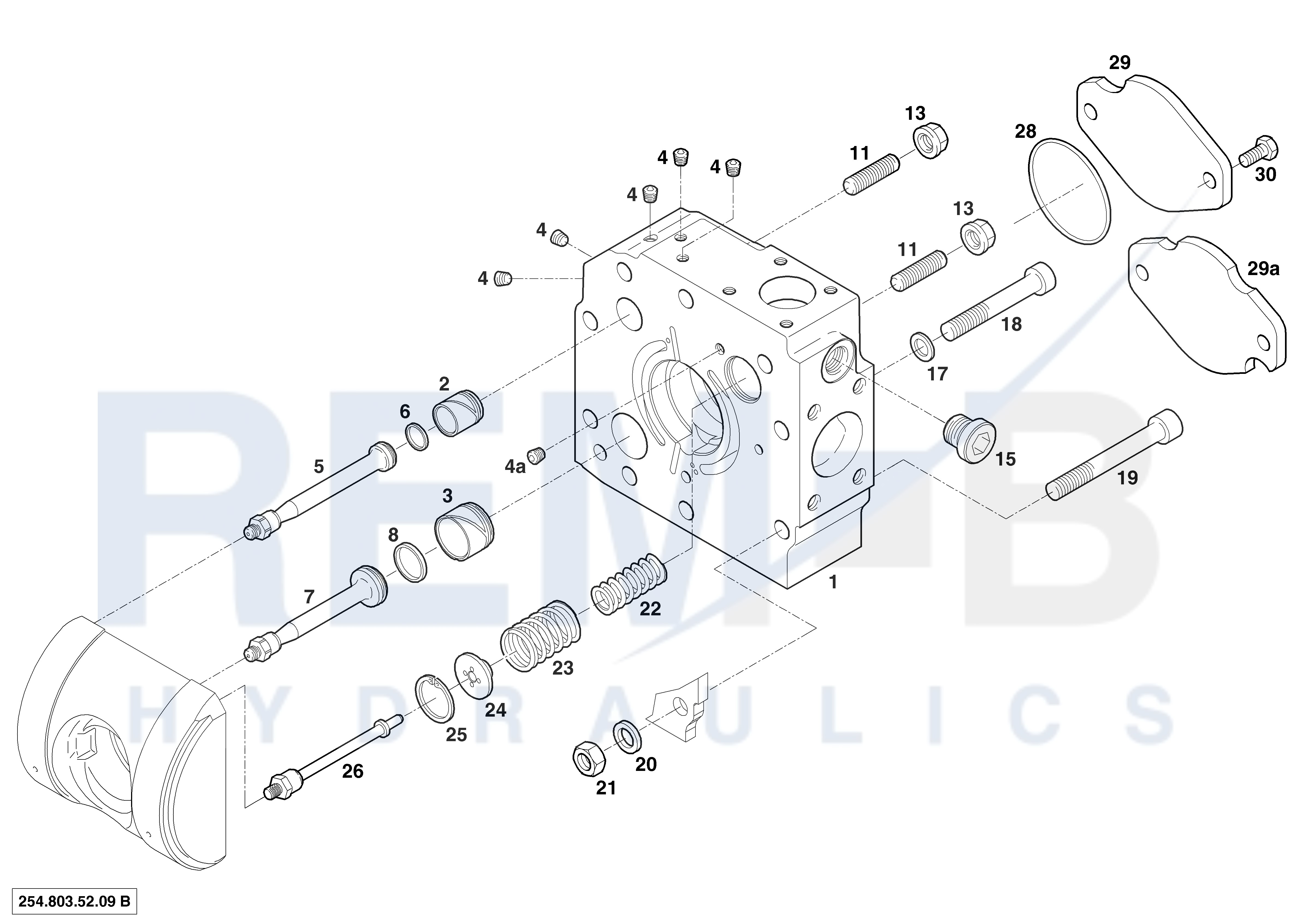 PORT PLATE HOUSING COUNTER-CLOCKWISE