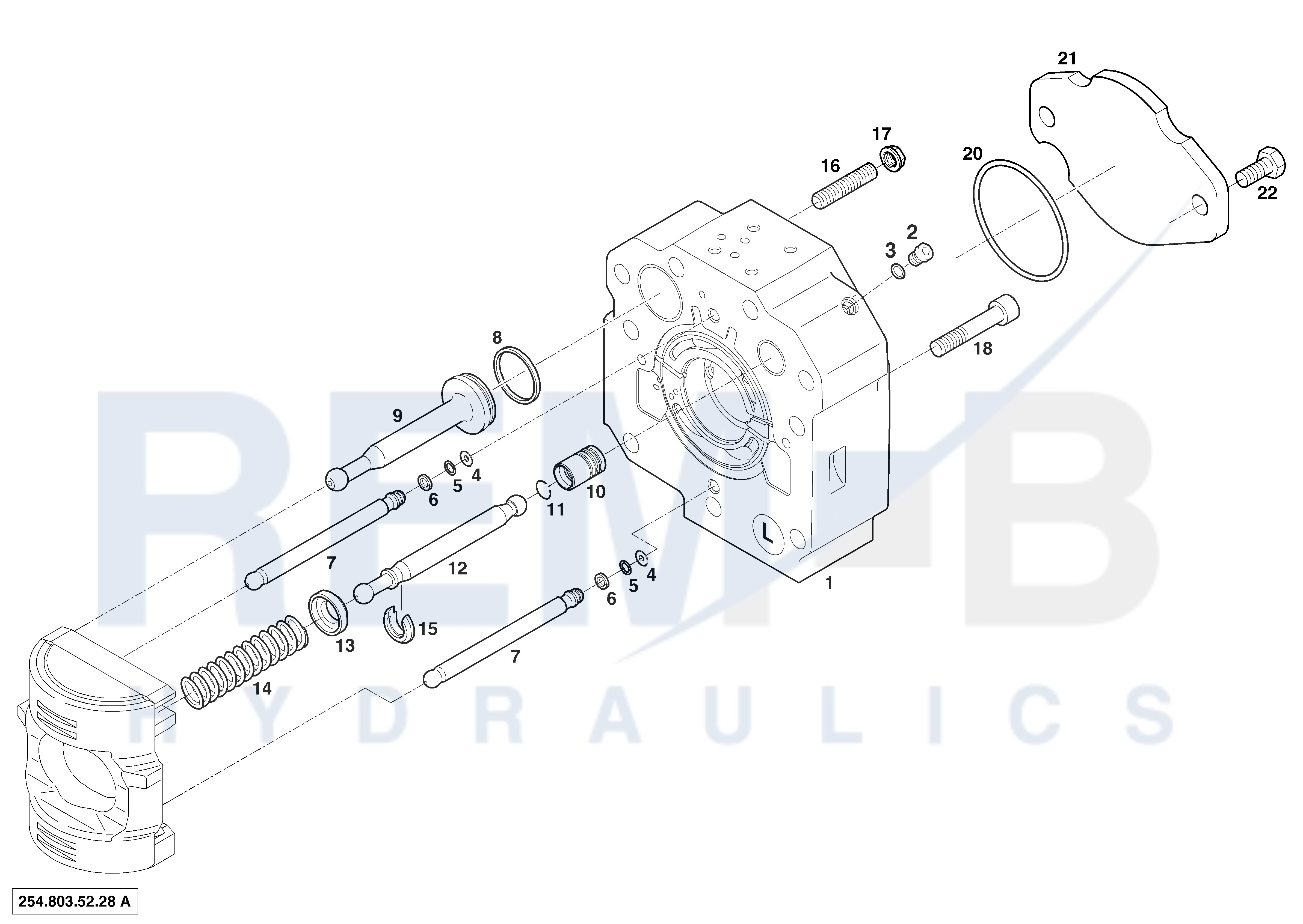 PORT PLATE HOUSING COUNTER-CLOCKWISE (LONG SLEEVE 