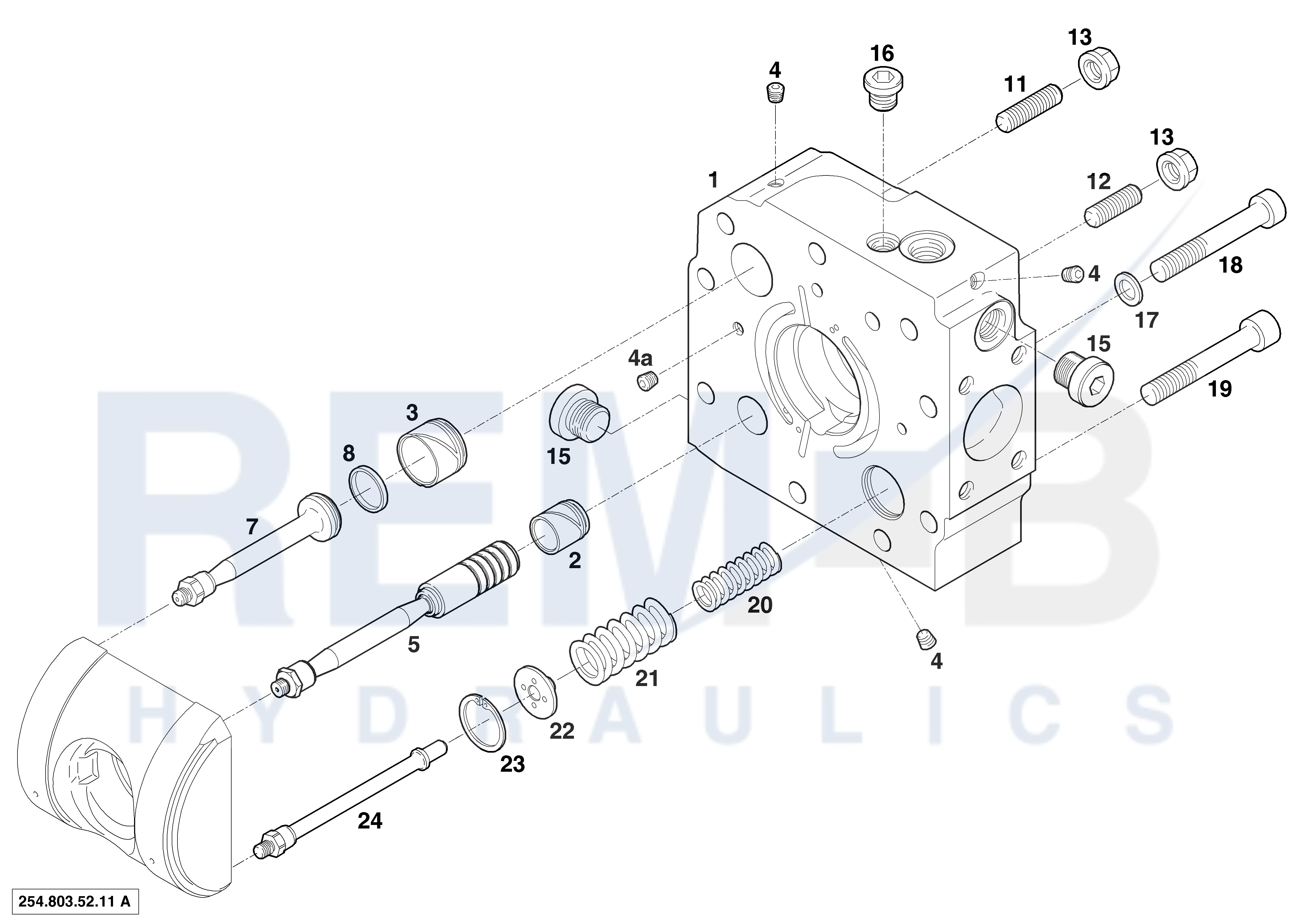 PORT PLATE HOUSING CLOCKWISE