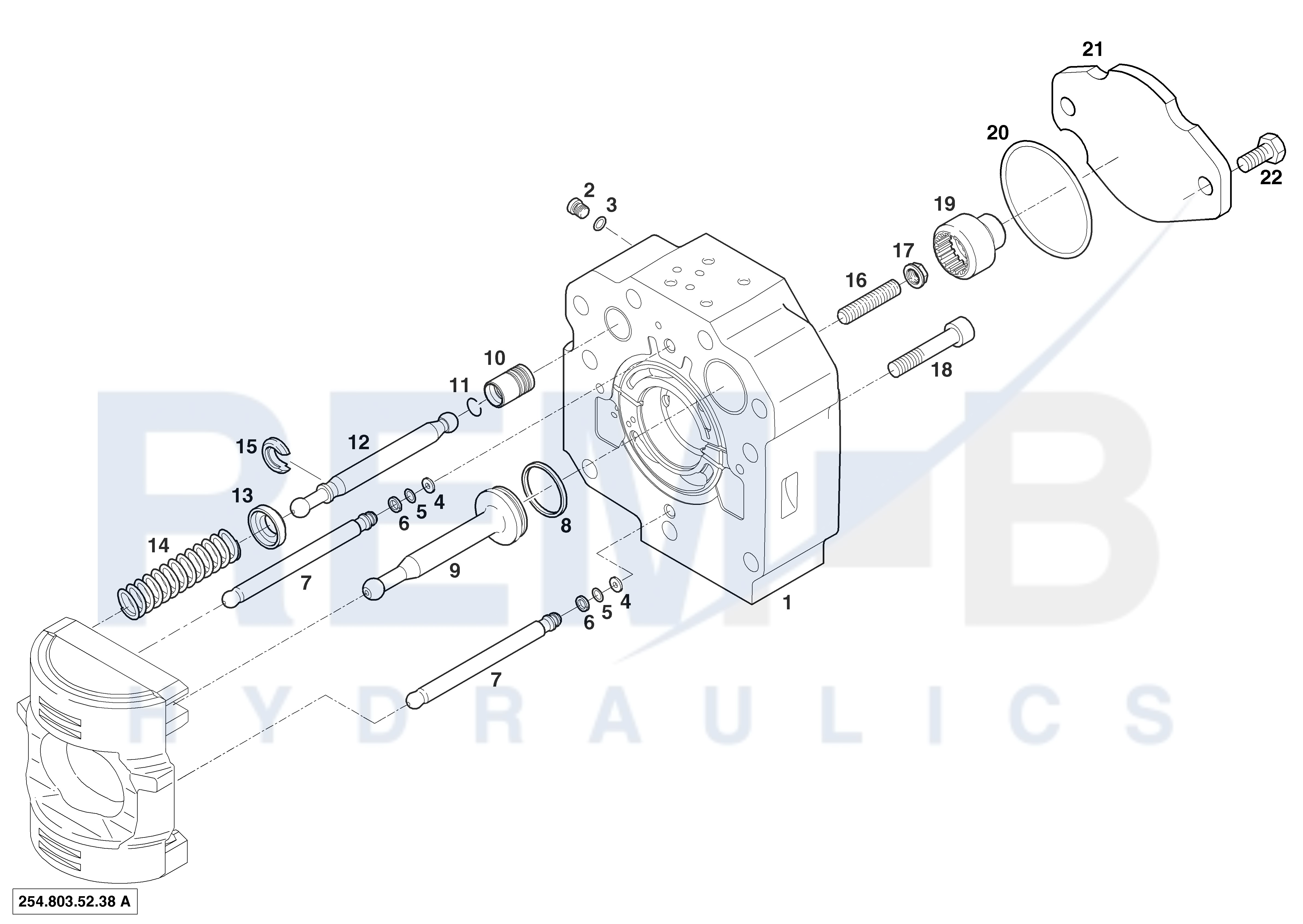 PORT PLATE HOUSING CLOCKWISE