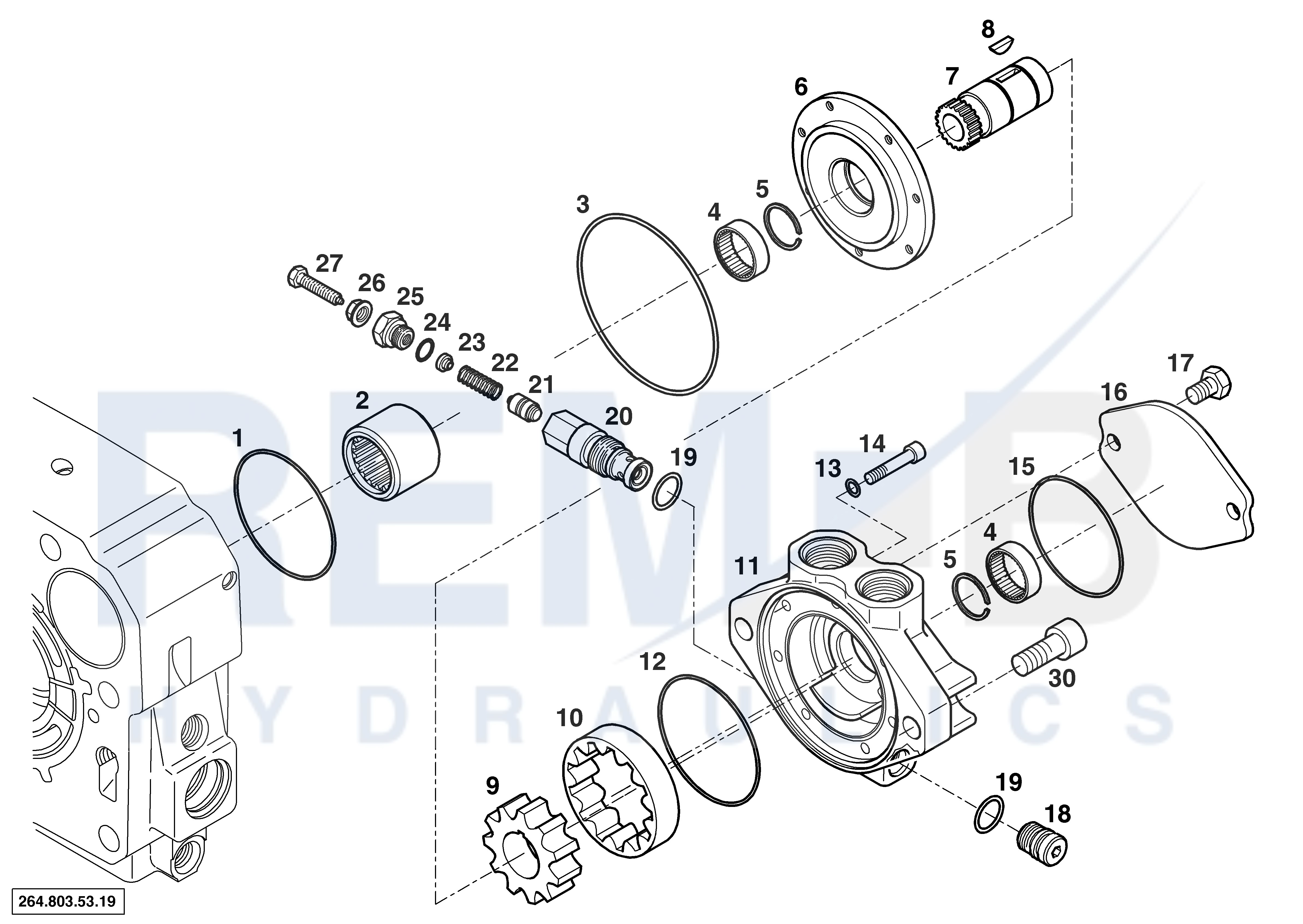 FEED PUMP WITH EXTERNAL INDUCTION (COUNTER-CLOCKWI