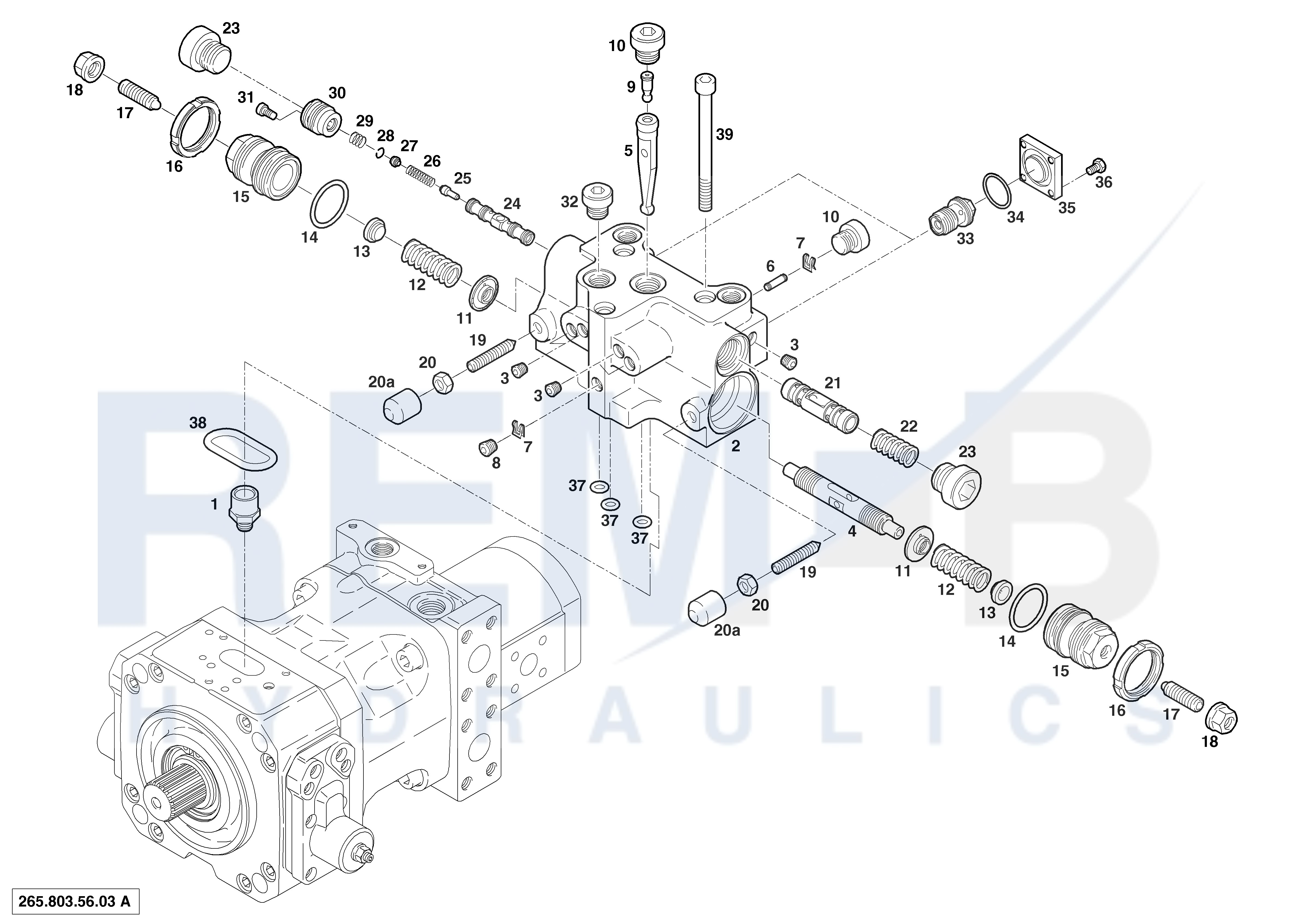 HYDRAULIC REMOTE CONTROL (265.000.25.61)