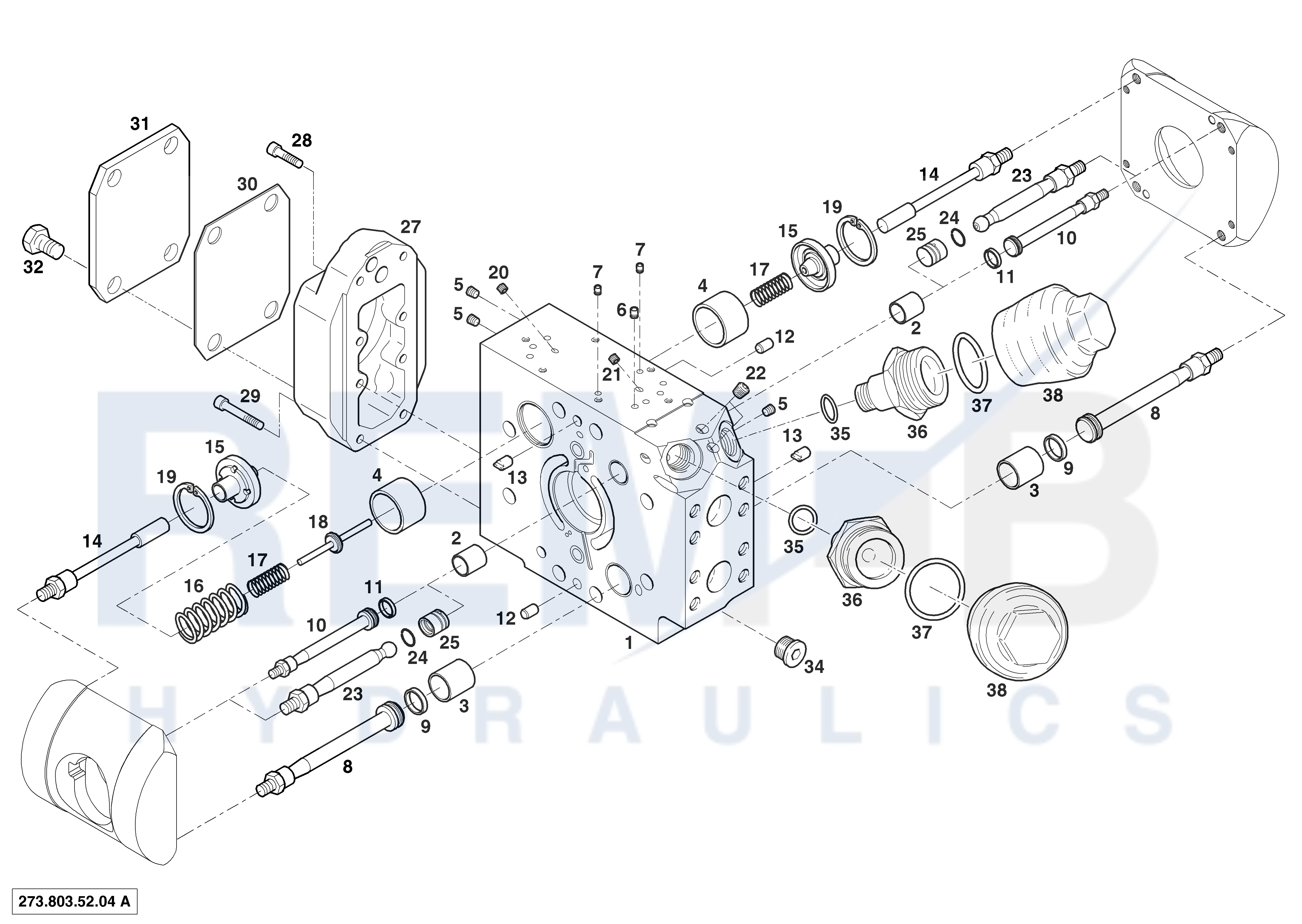 PORT PLATE HOUSING (273.000.25.57/60/61)