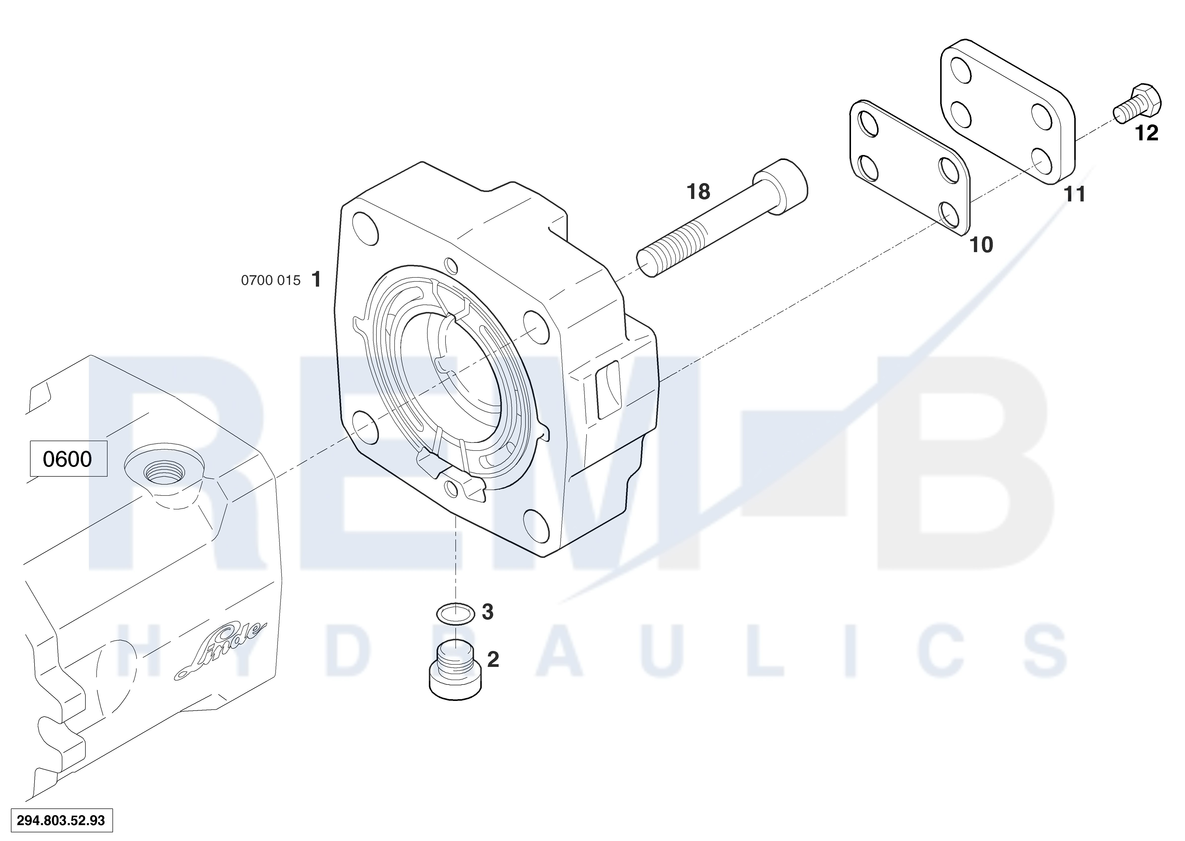 REAR COVER COAXIAL WITHOUT OUTLET [0700]