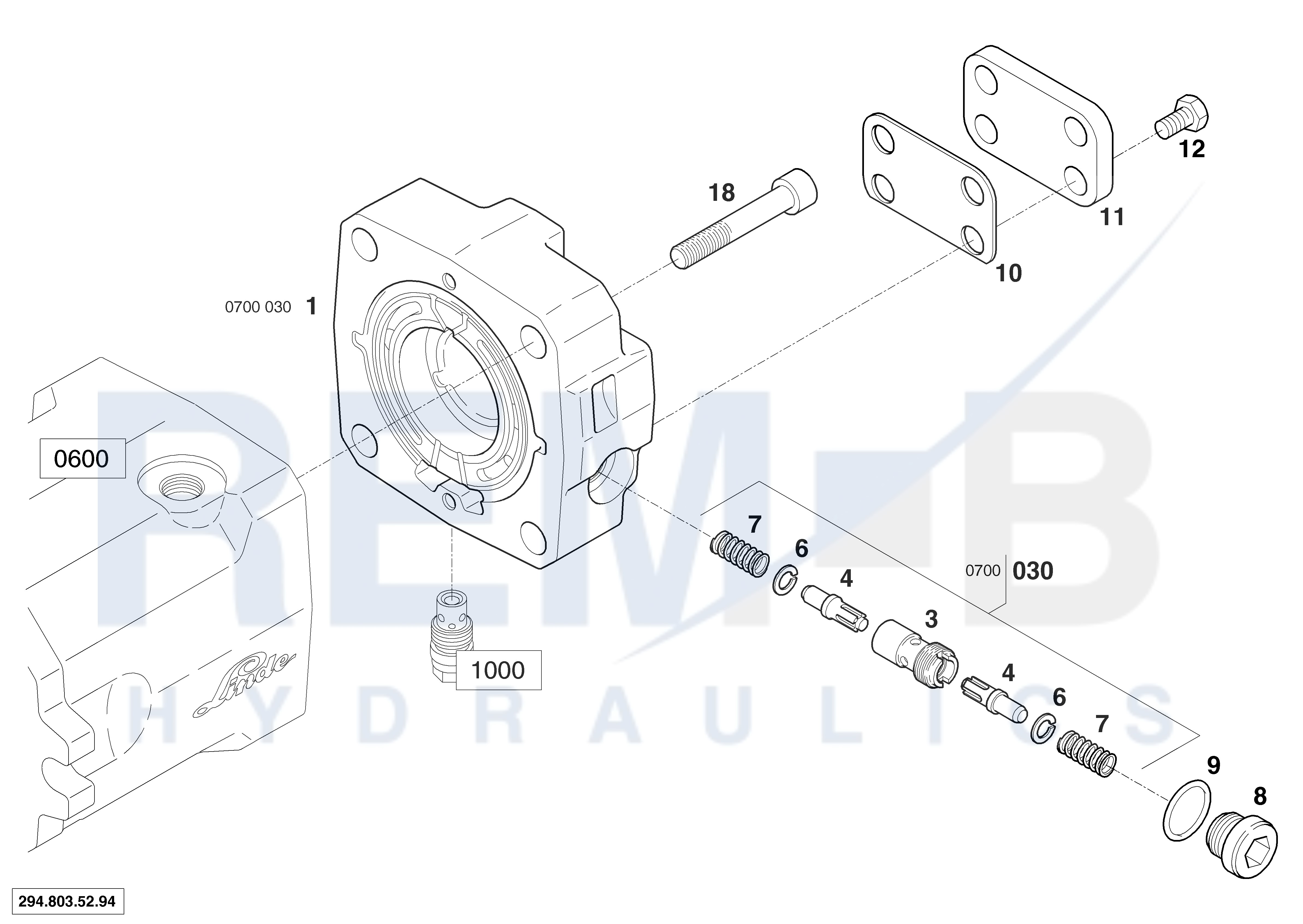 REAR COVER COAXIAL AND OUTLET VALVE [0700]