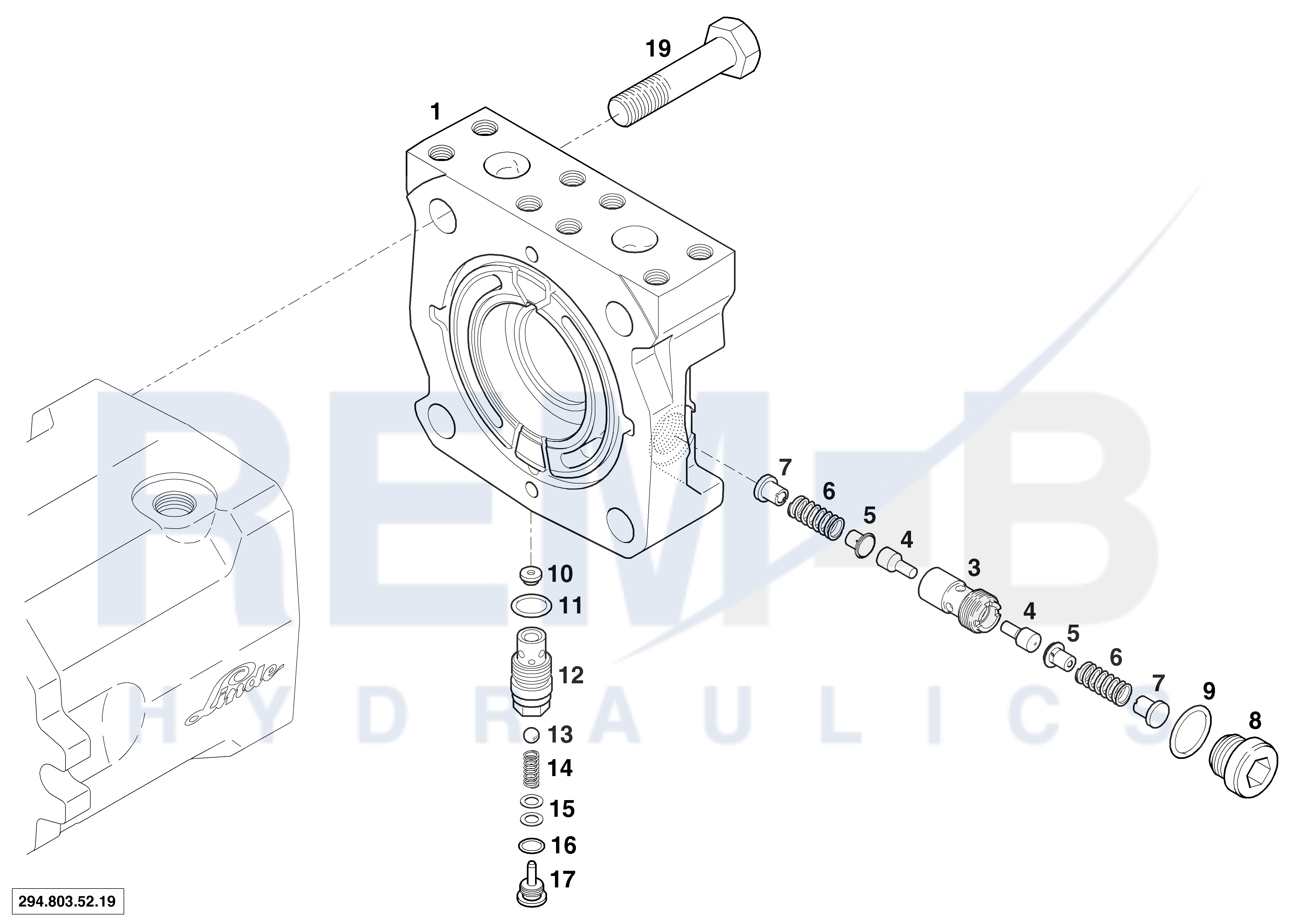 REAR COVER AND OUTLET VALVE