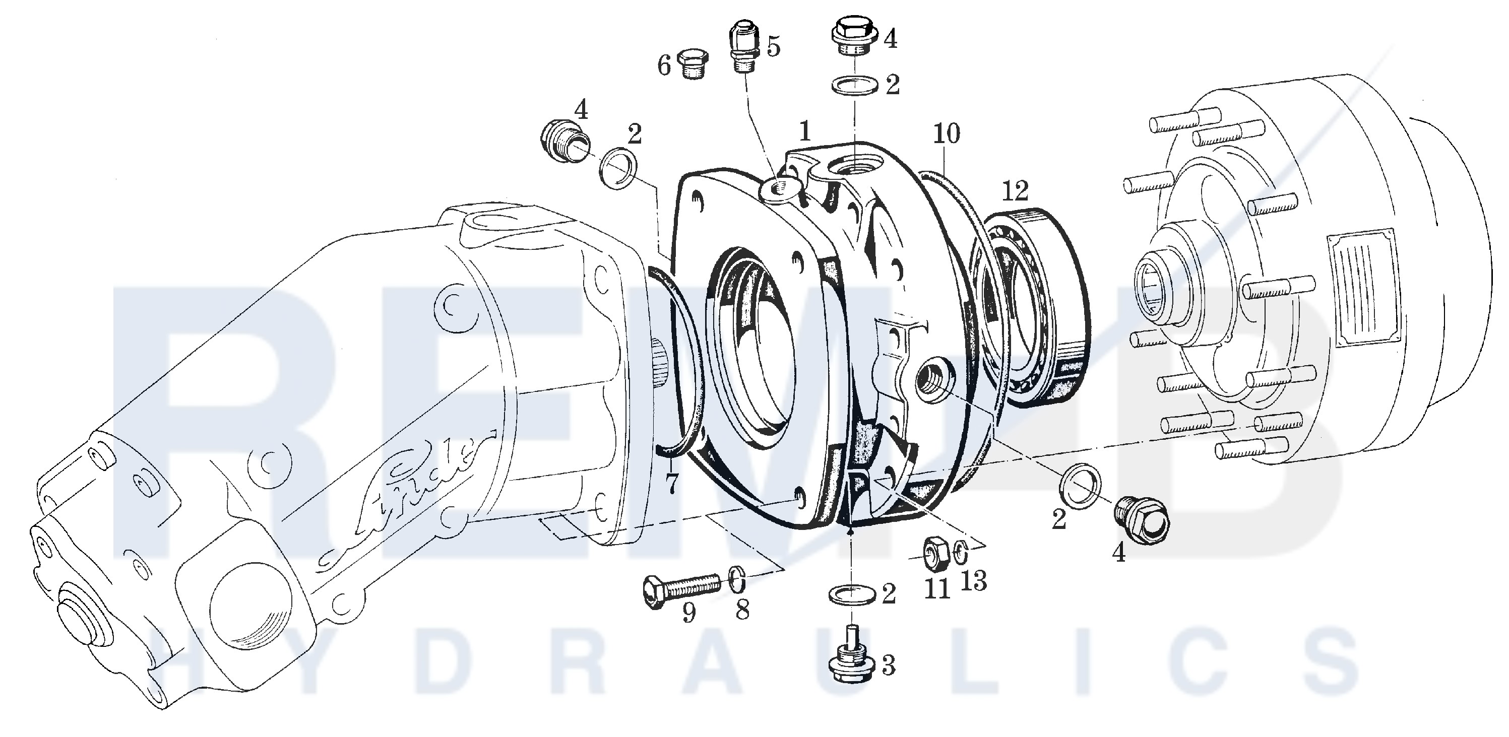 INTERMEDIATE FLANGE FOR PLANETARY TRANSMISSION P1 