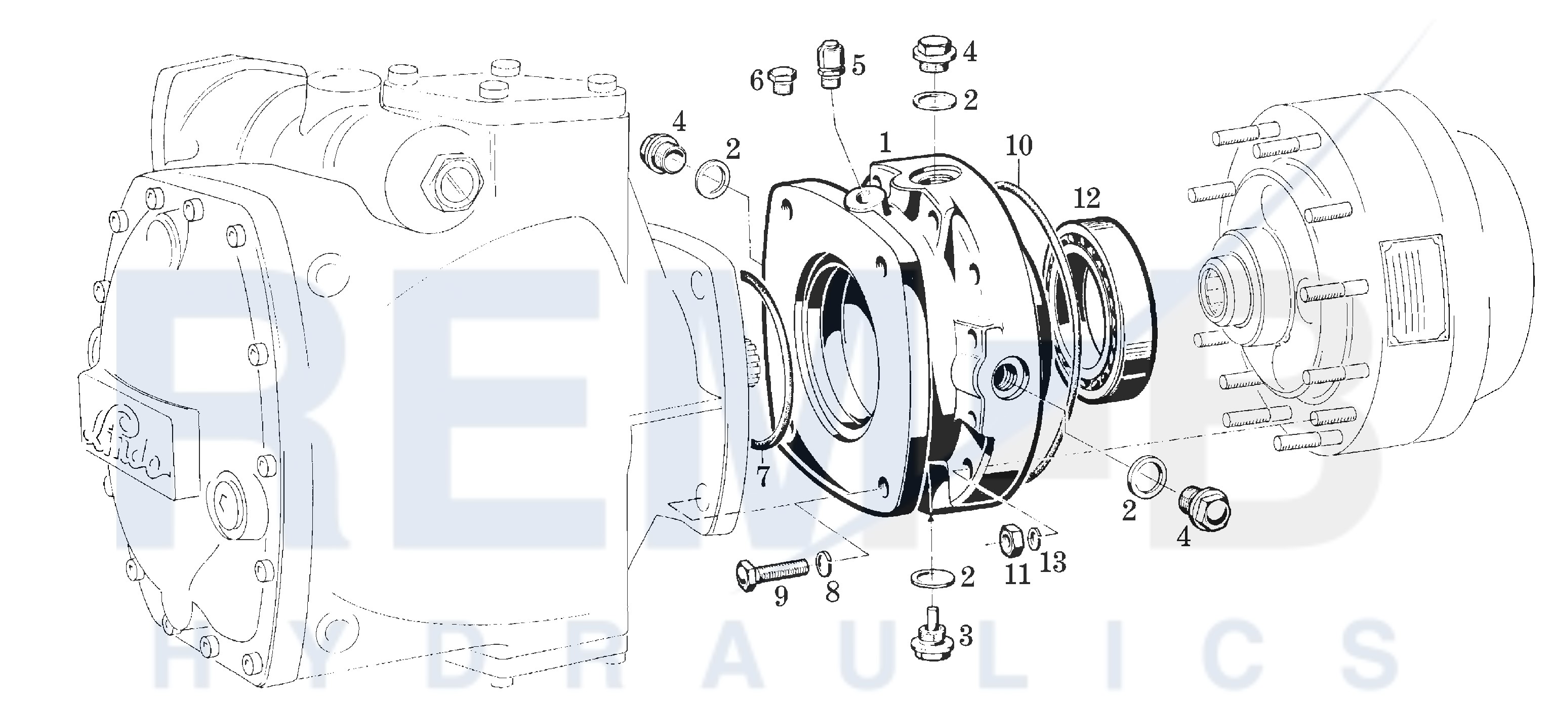 INTERMEDIATE FLANGE FOR PLANETARY TRANSMISSION P2 