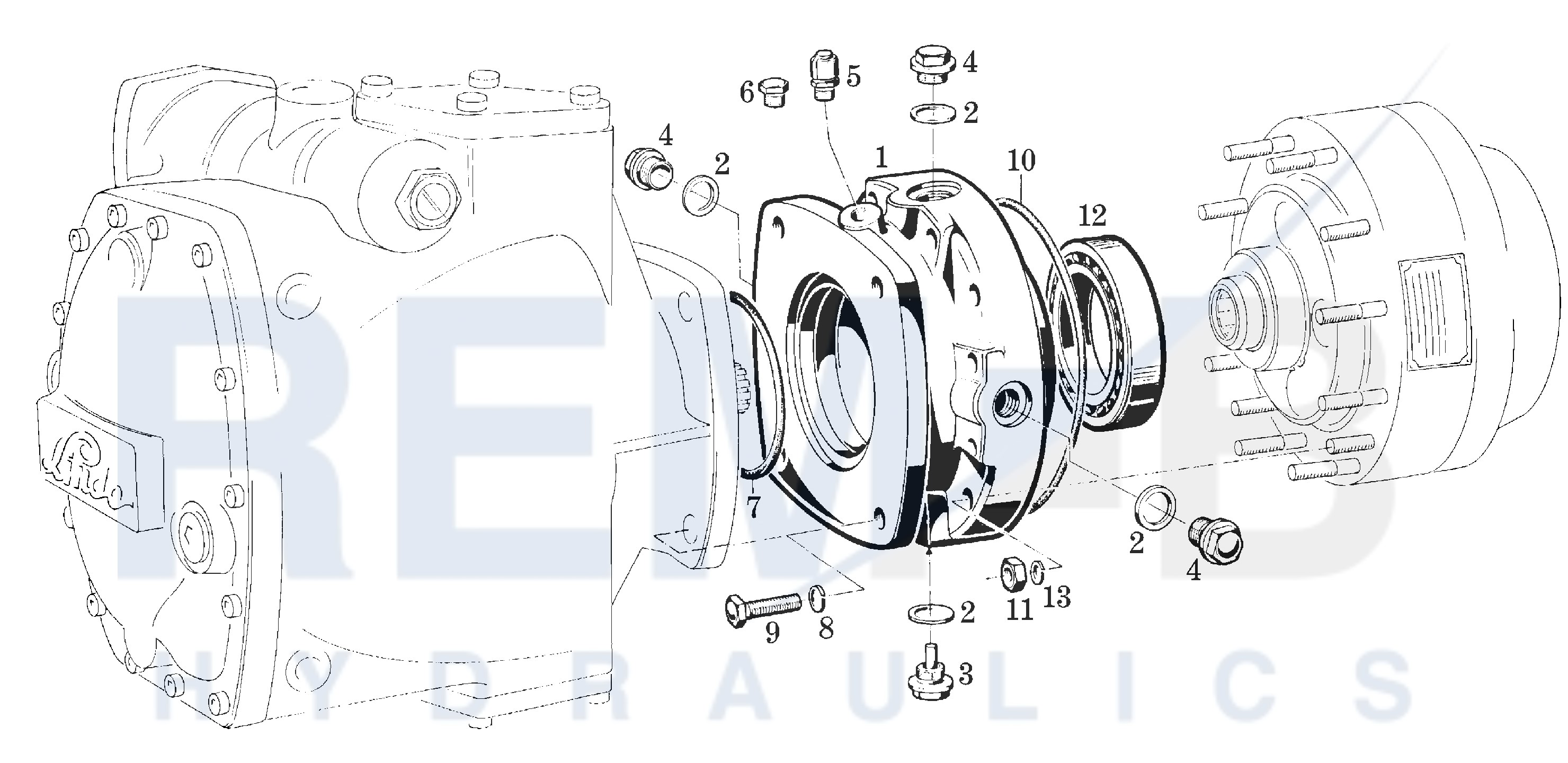 INTERMEDIATE FLANGE FOR PLANETARY TRANSMISSION P2 