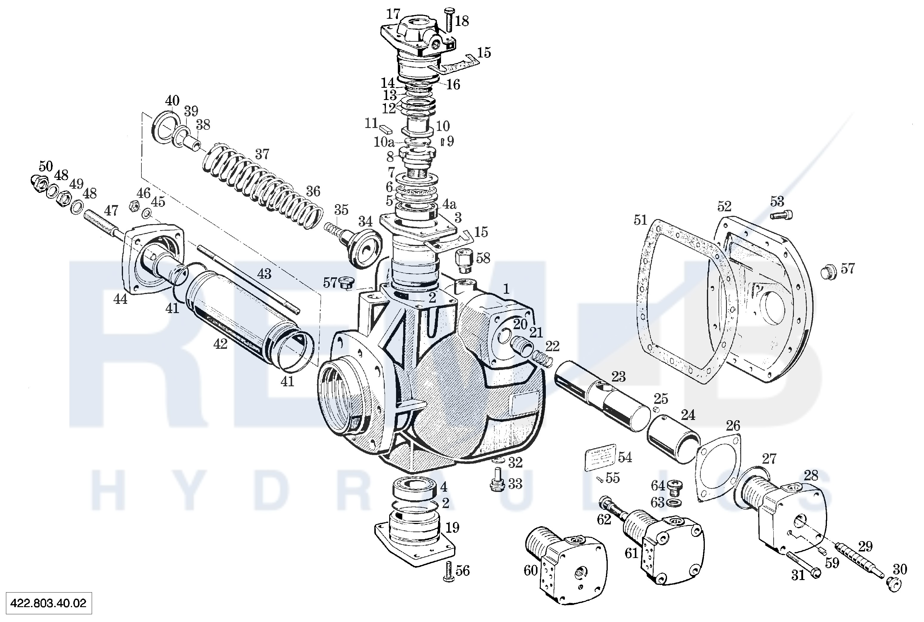 HOUSING, MOUNTING FLANGE AND POWER CONTROL