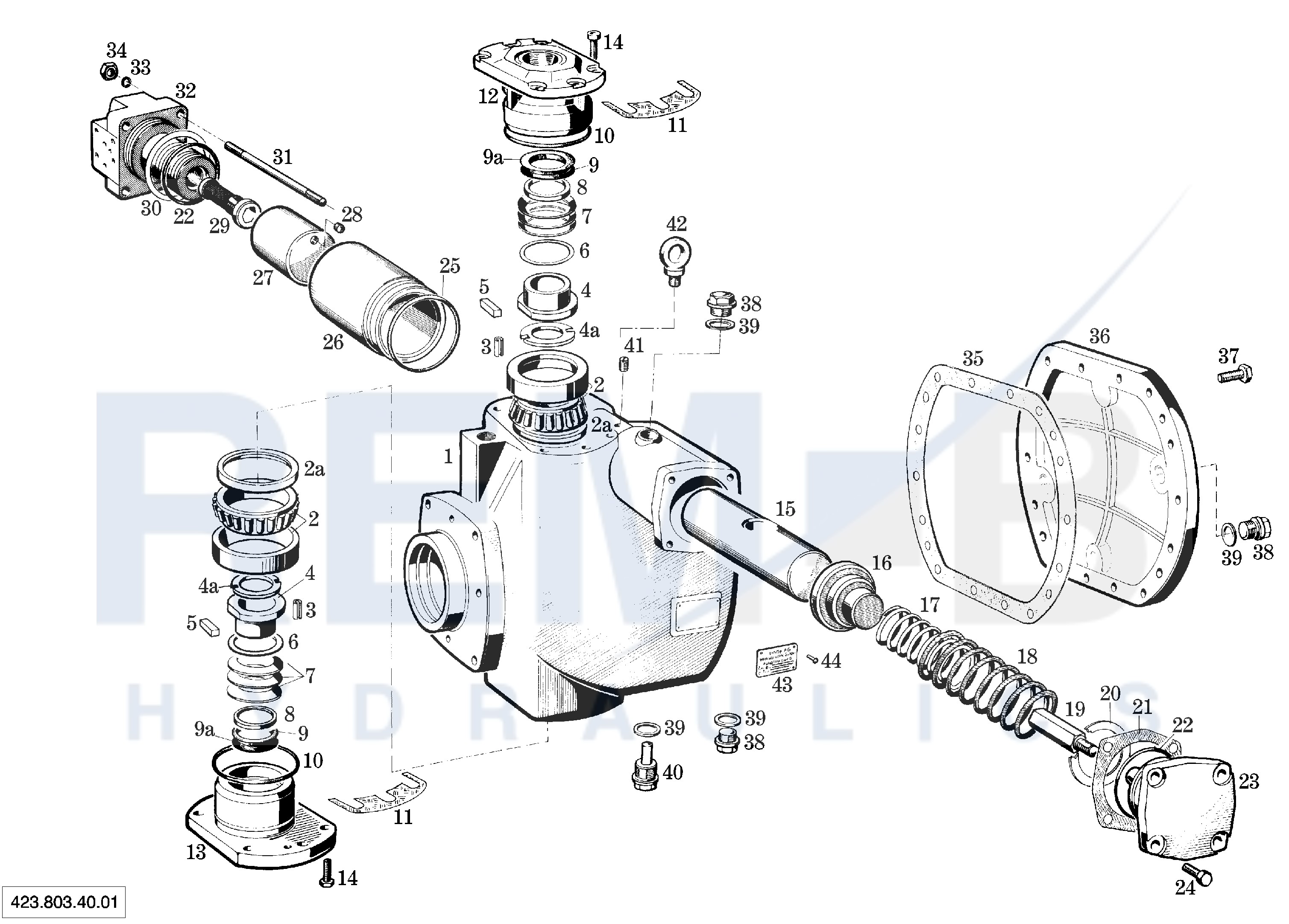 HOUSING, MOUNTING FLANGE AND COVER