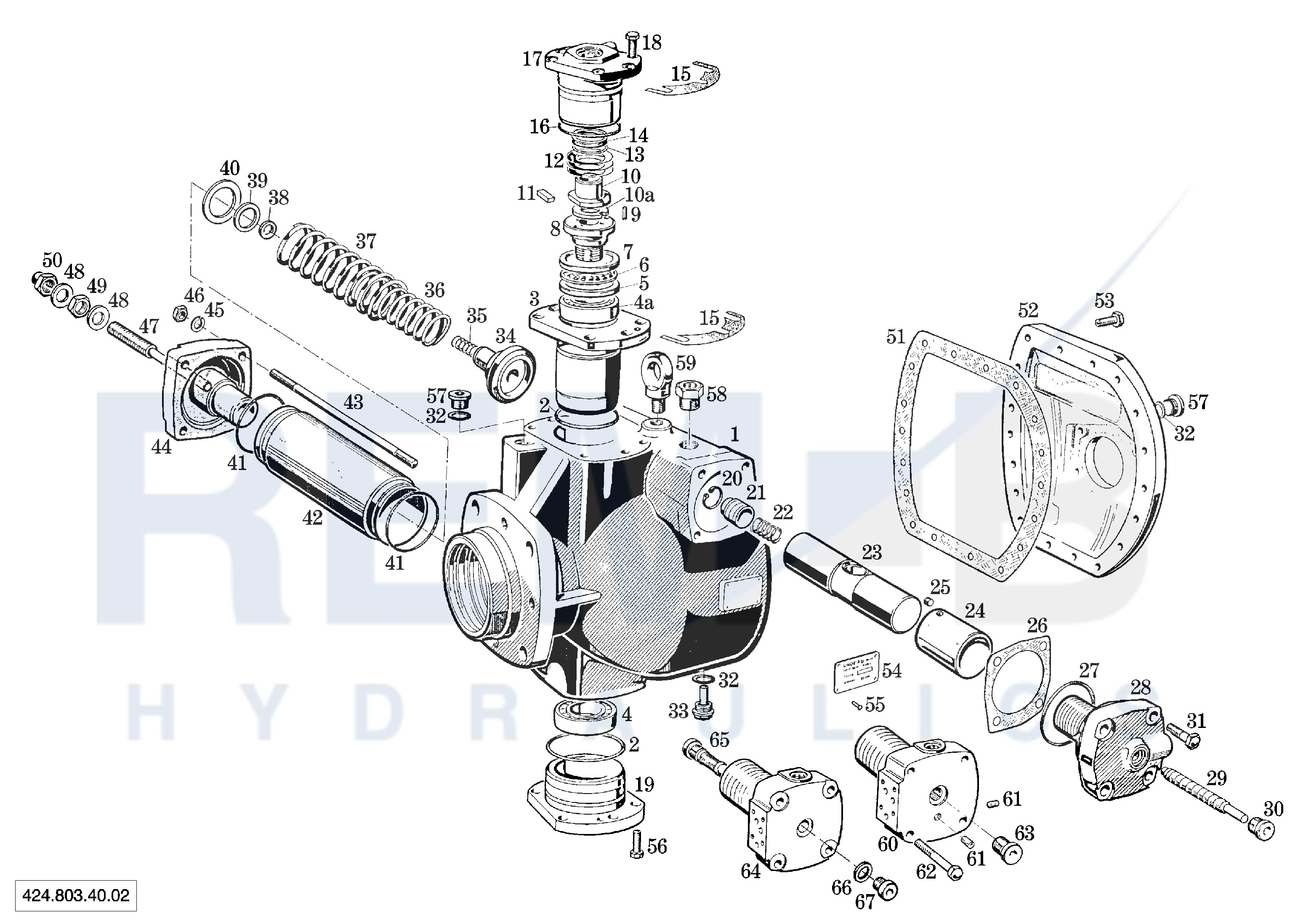 HOUSING, MOUNTING FLANGE AND POWER CONTROL