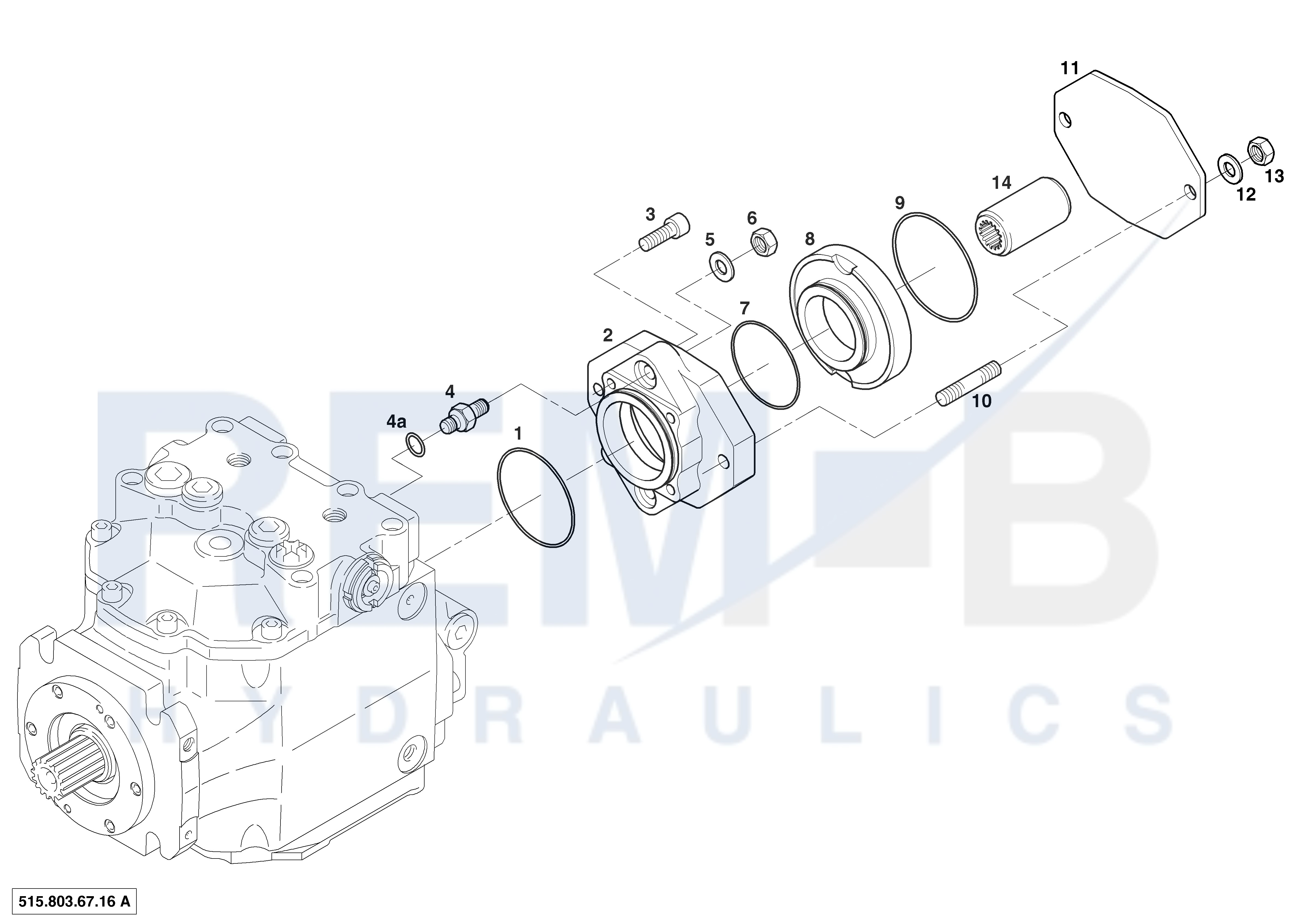 AUXILIARY PUMP MOUNTING (FOR 515.000.25.57)