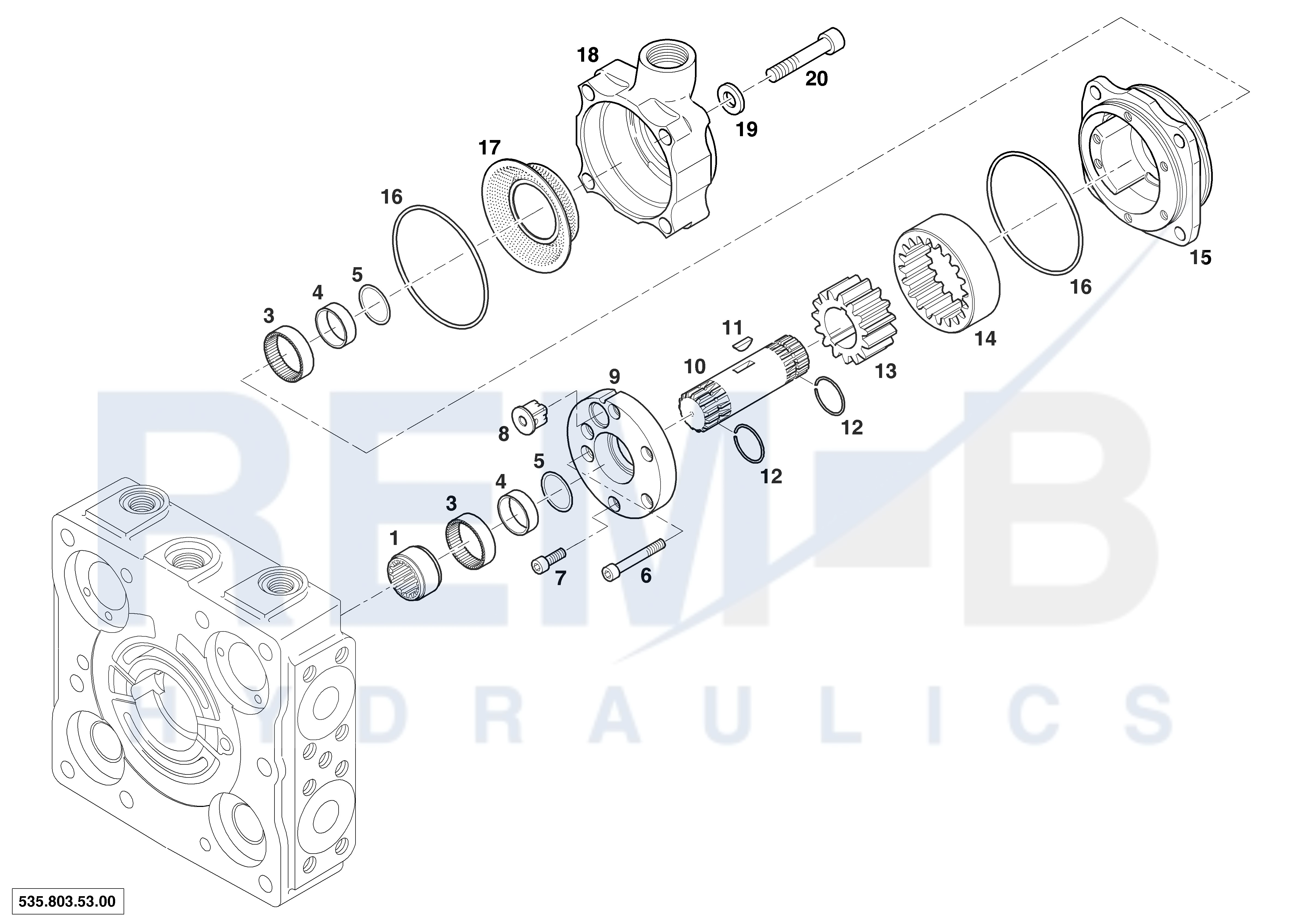 FEED PUMP WITH EXTERNAL INDUCTION (12 CM3/U)