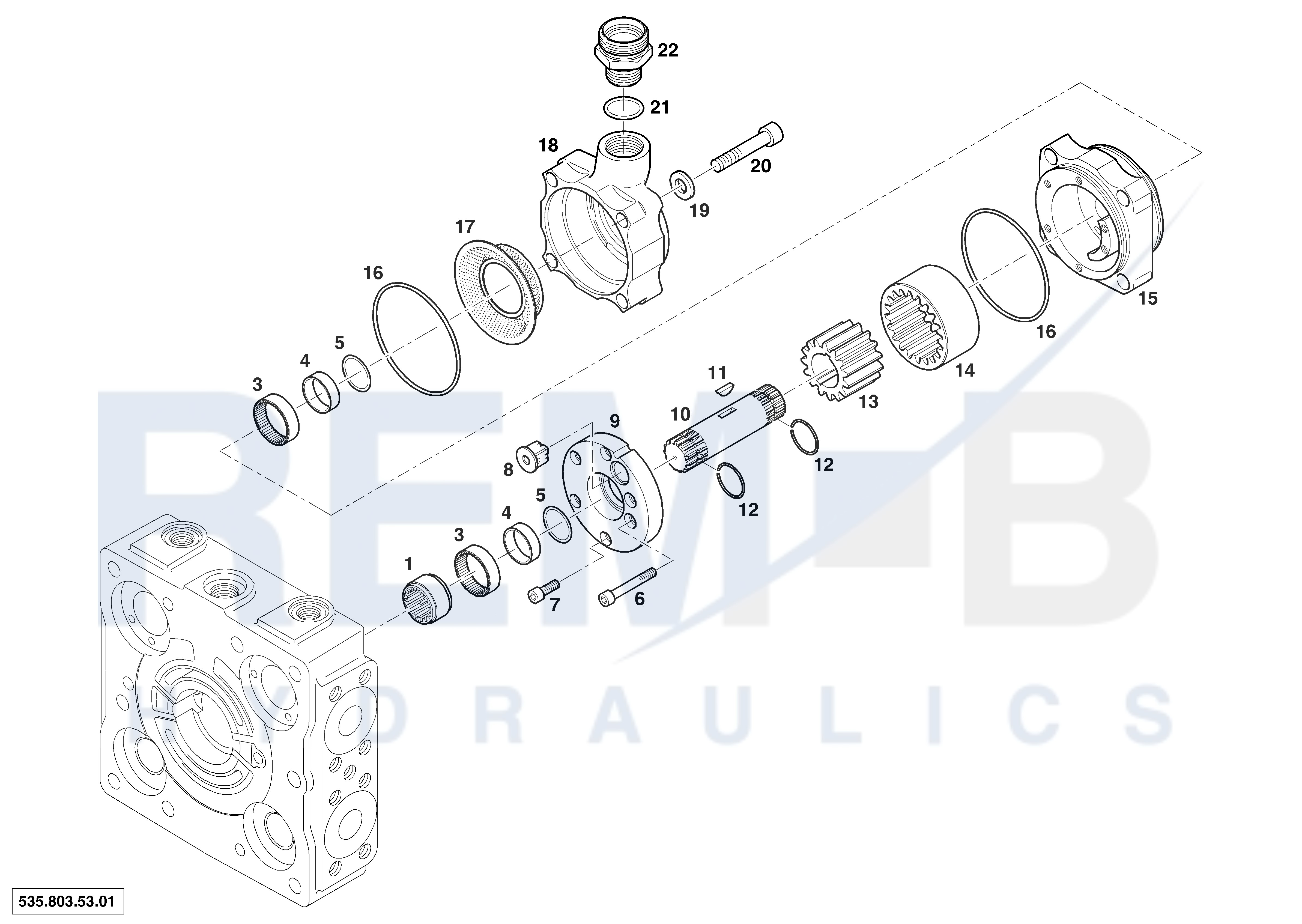 FEED PUMP WITH EXTERNAL INDUCTION (R) (18 CM3/H)