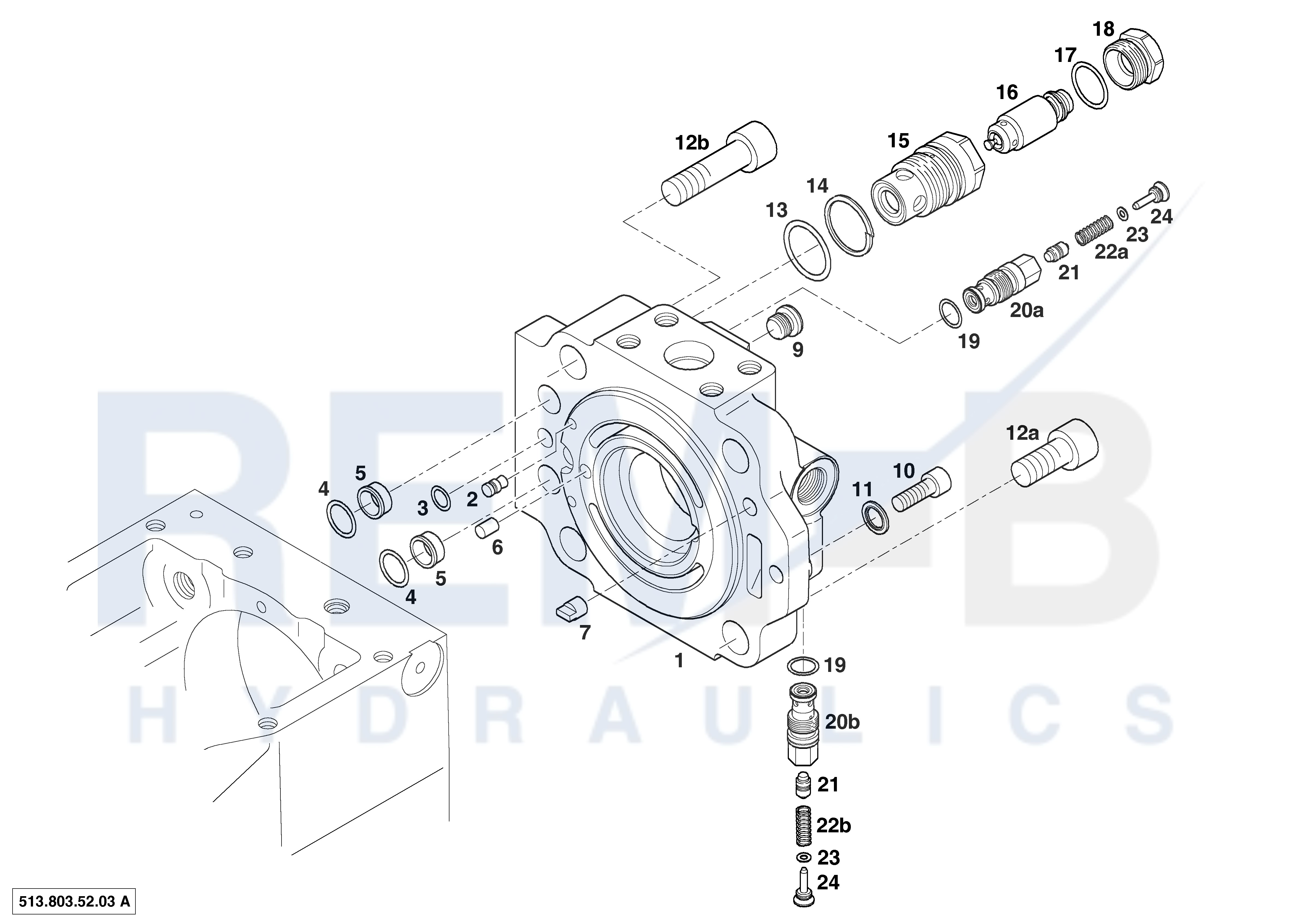 REAR COVER AND VALVE