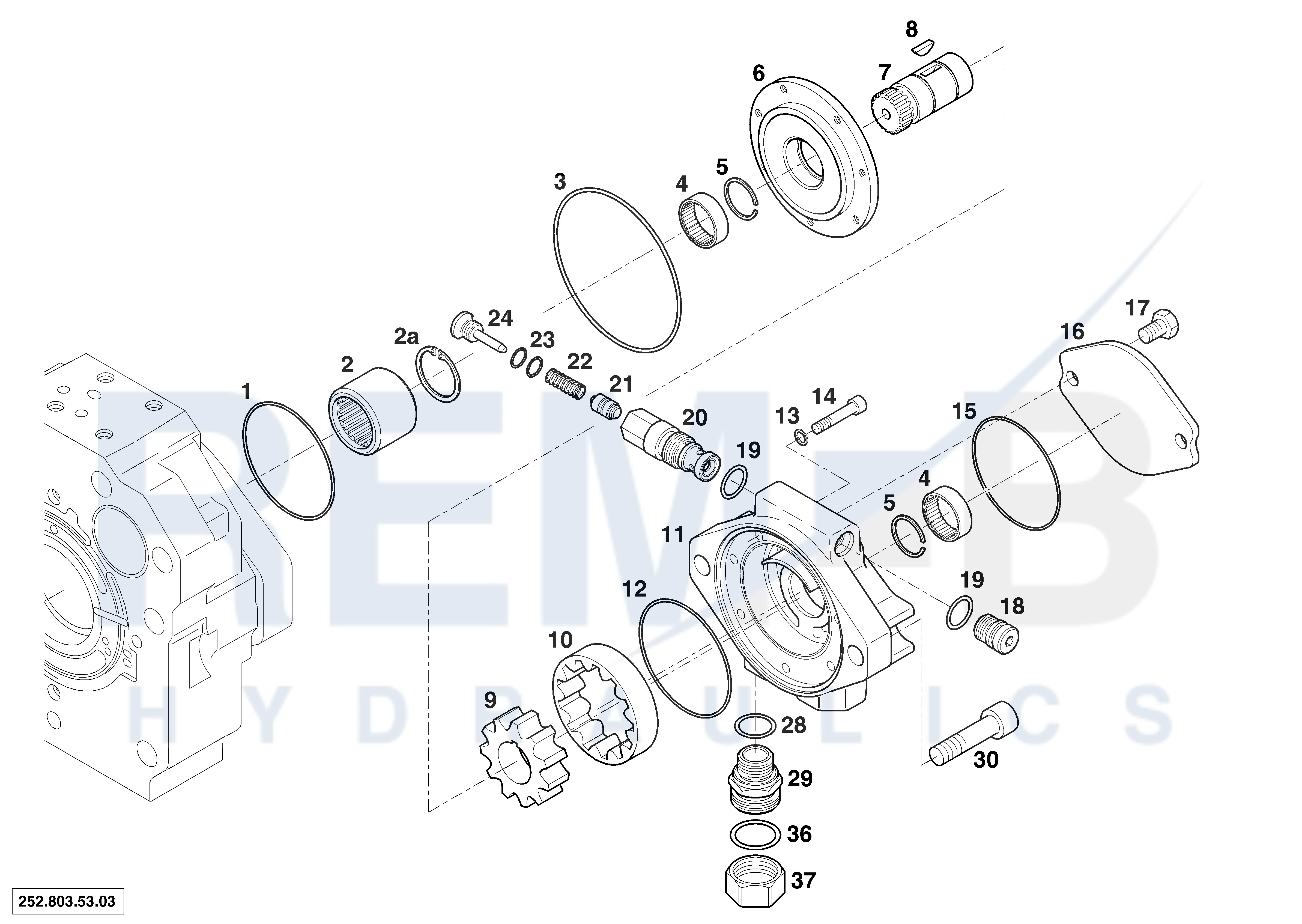 FEED PUMP WITH EXTERNAL INDUCTION (CLOCKWISE)