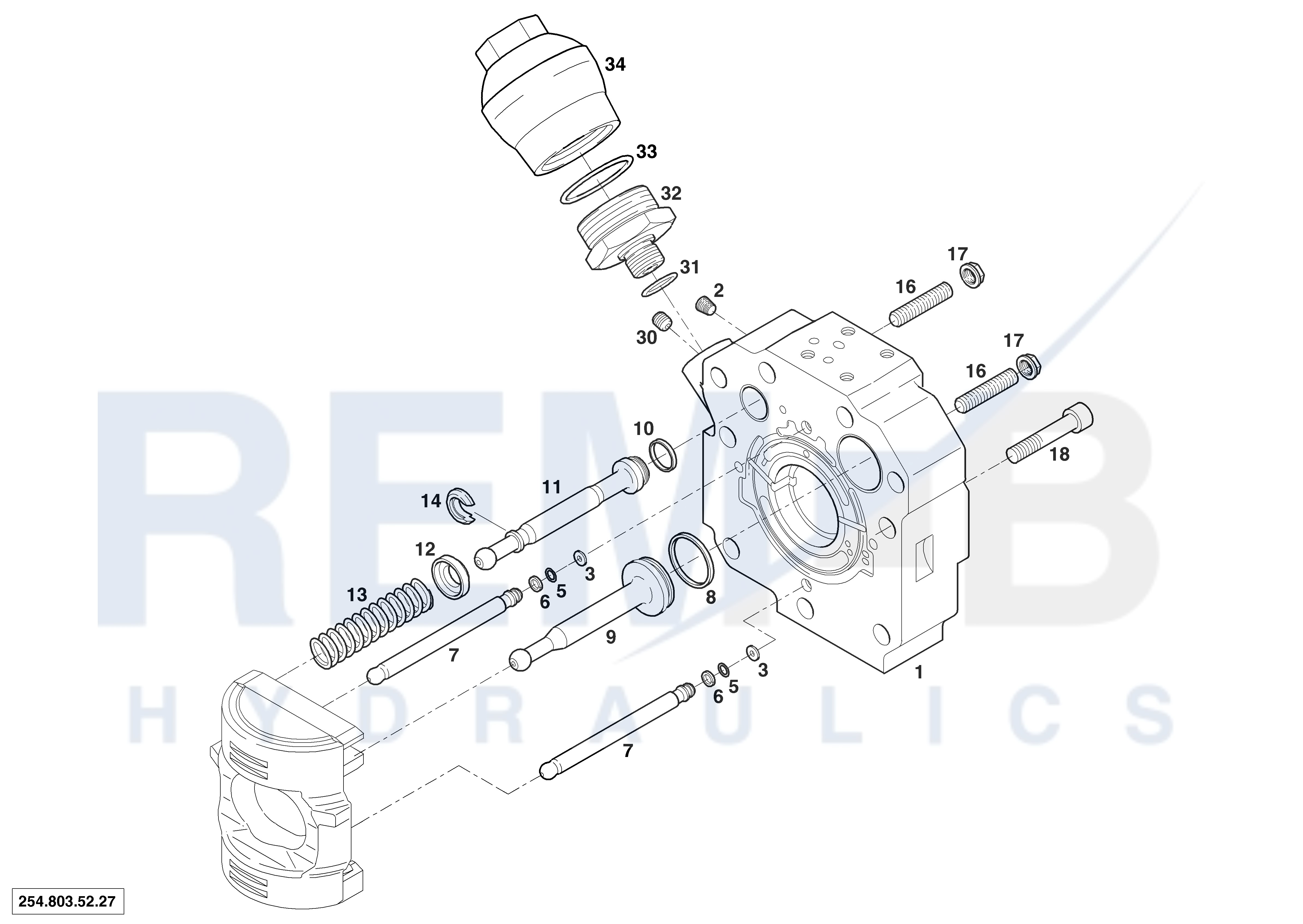 REAR COVER (PLATE PISTON - 254.000.25.89)