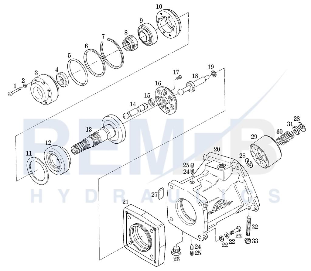 DRIVE SHAFT AND HOUSING (EXECUTION 206.000.25.69)