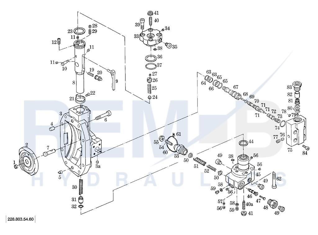 PORT PLATE HOUSING AND 3-CIRCLE-REGULATION WITH PR