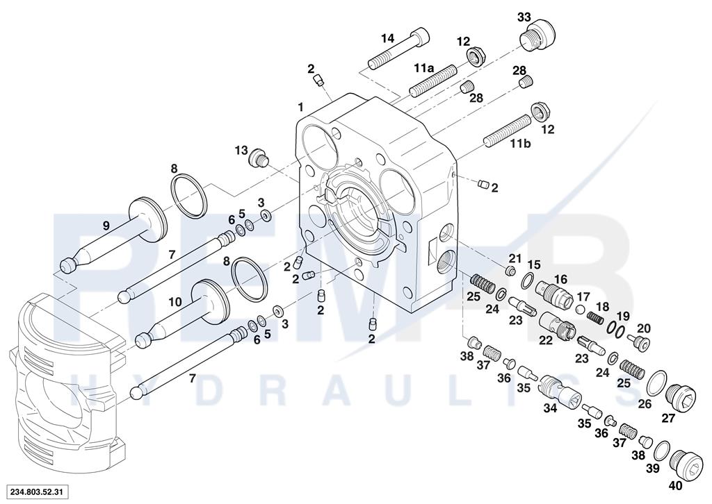 REAR COVER AND OUTLET VALVE