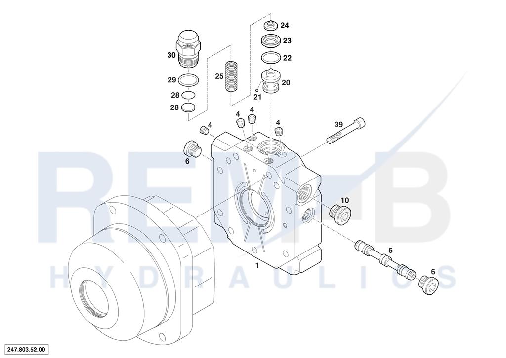 REAR COVER AND PRESSURE CONTROL VENTIL