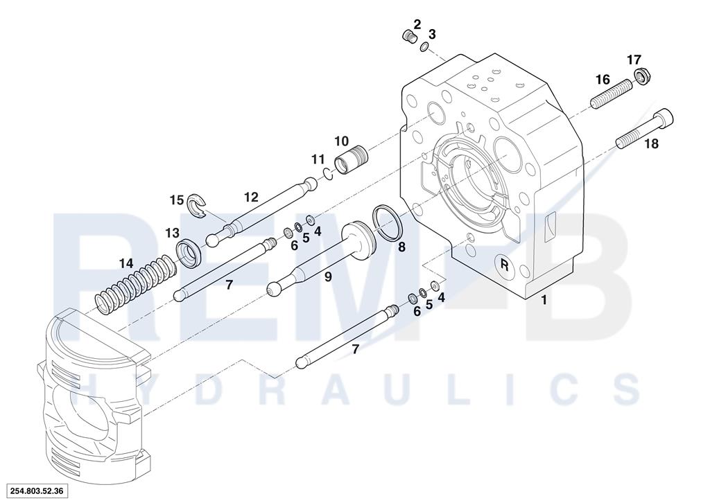 REAR COVER (CUP PISTON - 254.000.26.82)