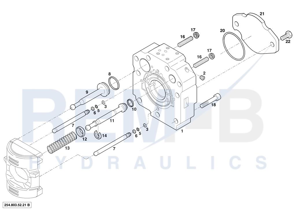 PORT PLATE HOUSING COUNTER-CLOCKWISE (SHORT SLEEVE