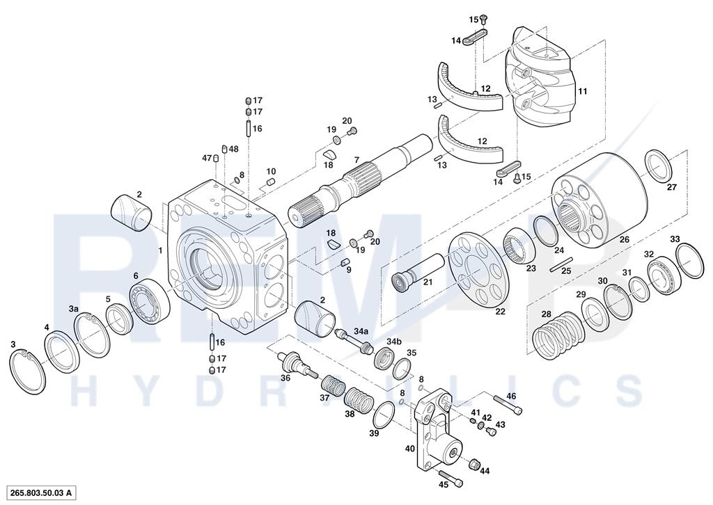 BEARING SHELL, DRIVE SHAFT, CRADLE AND CYLINDER BL