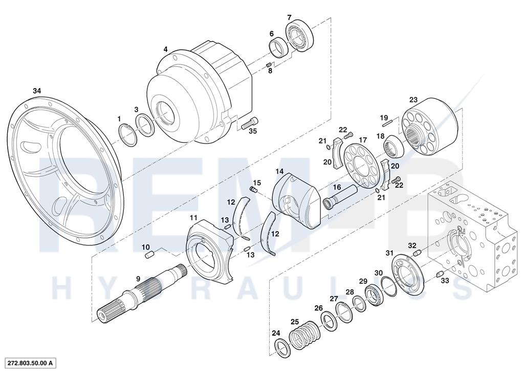 INTERMEDIATE HOUSING, HOUSING, DRIVE SHAFT, CRADLE