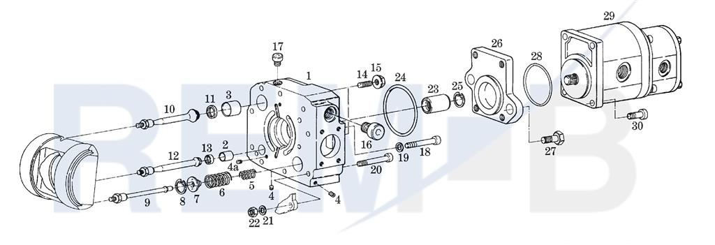 PORT PLATE HOUSING AND HIGH PRESSURE GEAR PUMP (PU