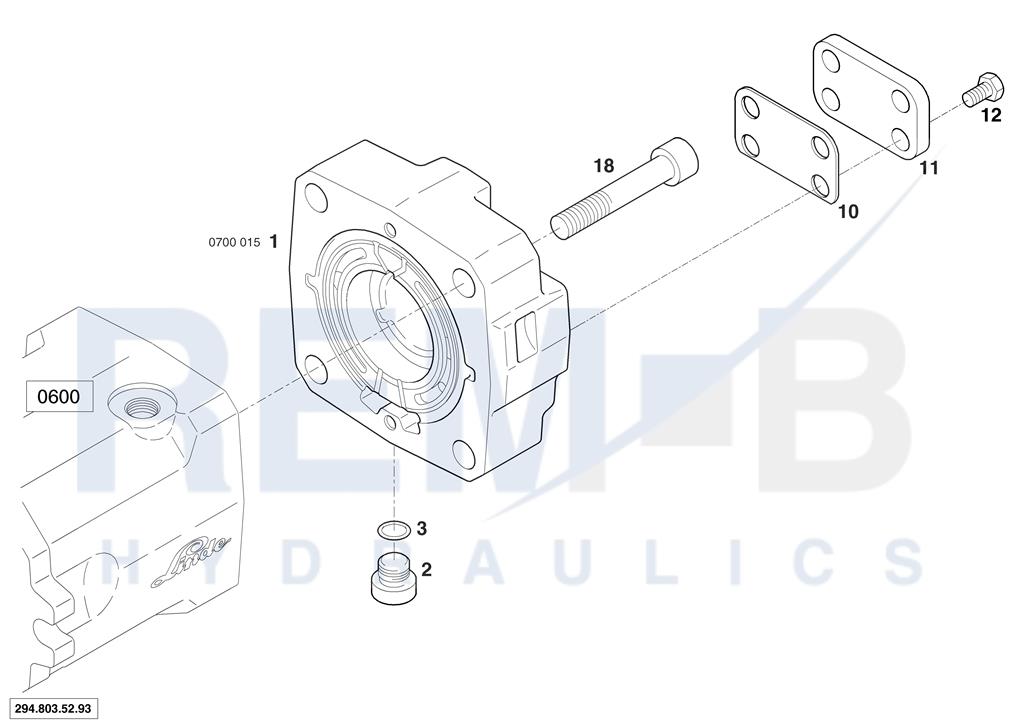 REAR COVER COAXIAL WITHOUT OUTLET [0700]