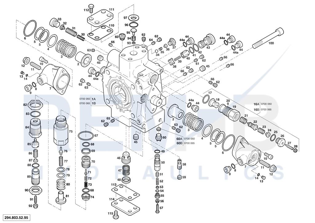 REAR COVER WITH VW18 AND PRIORITY VALVE [0700]