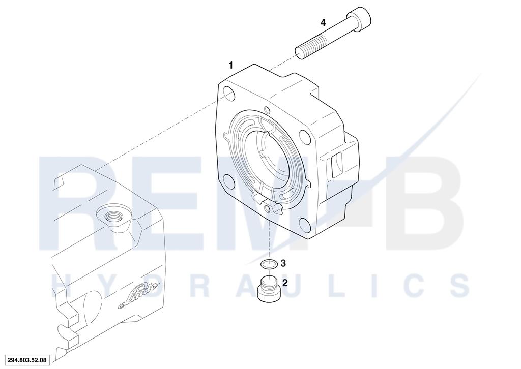 REAR COVER COAXIAL WITHOUT OUTLET