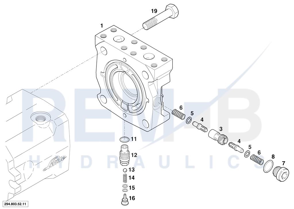 REAR COVER AND OUTLET VALVE