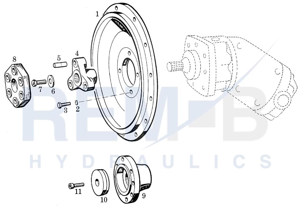 TRANSMISSION ADD-ON PIECES AND COUPLING FLANGE