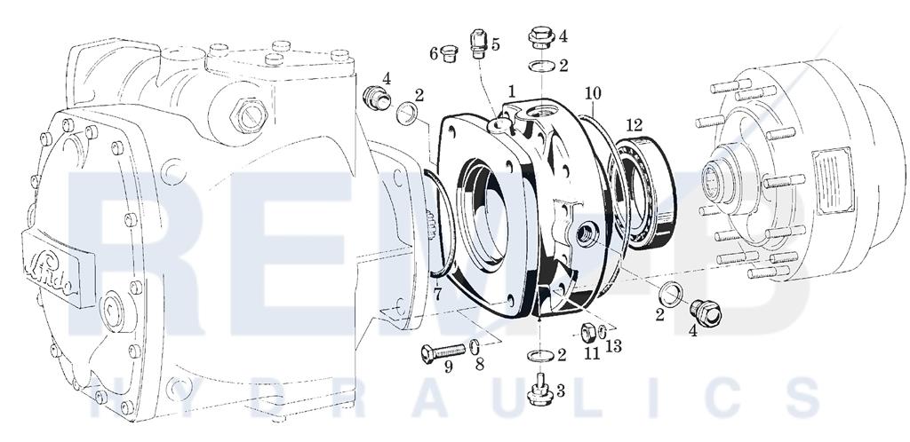 INTERMEDIATE FLANGE FOR PLANETARY TRANSMISSION P2 