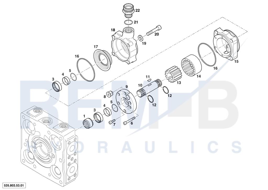 FEED PUMP WITH EXTERNAL INDUCTION (18 CM3/U)