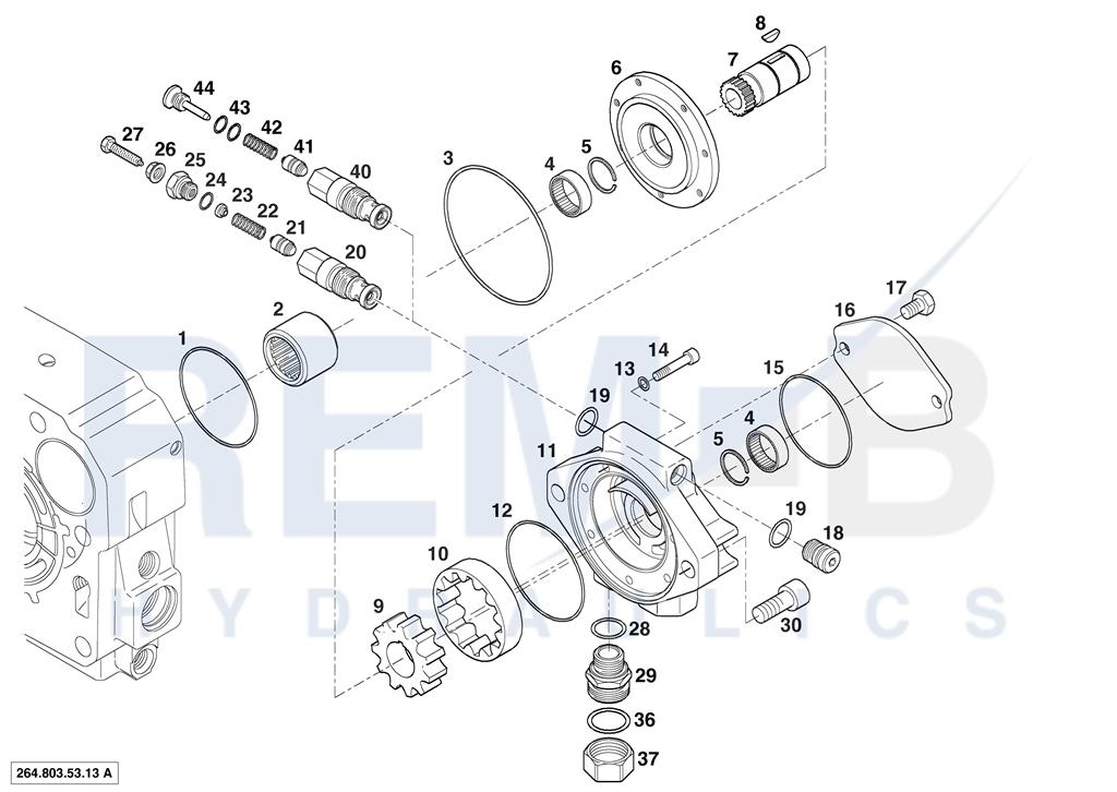 FEED PUMP WITH EXTERNAL INDUCTION (CLOCKWISE)