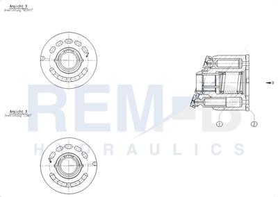 ROTARY GROUP A10V45 RH (OLD R910947730)