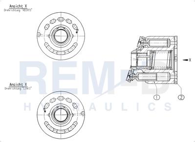 ROTARY GROUP A10V28 RH (OLD R910947781)