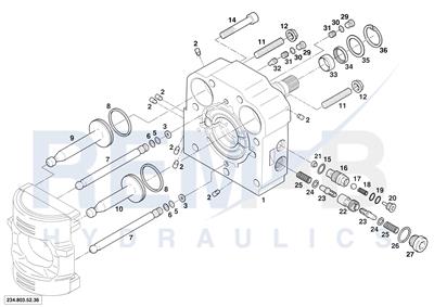 REAR COVER AND OUTLET VALVE