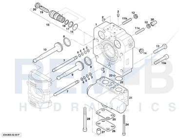 REAR COVER, PRESSURE CONTROL VALVE AND BRAKE VALVE